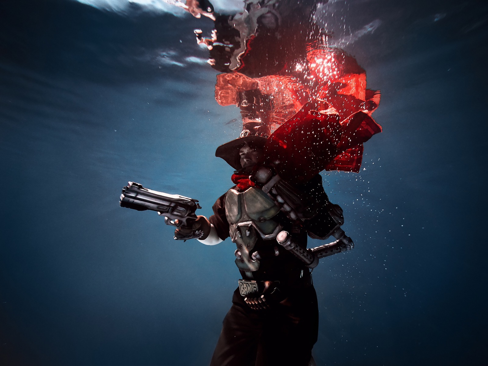 Mccree underwater - My, Cosplay, Overwatch, McCree, Blizzard, Underwater photography, Russian cosplay, Longpost