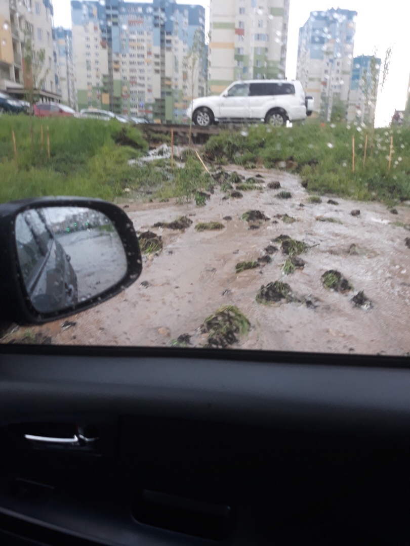 Near the stadium Nizhny Novgorod new roads are collapsing - Nizhny Novgorod, , , Longpost