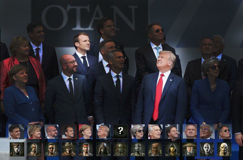 The best photoshops from the NATO summit - Donald Trump, Photoshop master, Longpost, NATO, Лентач