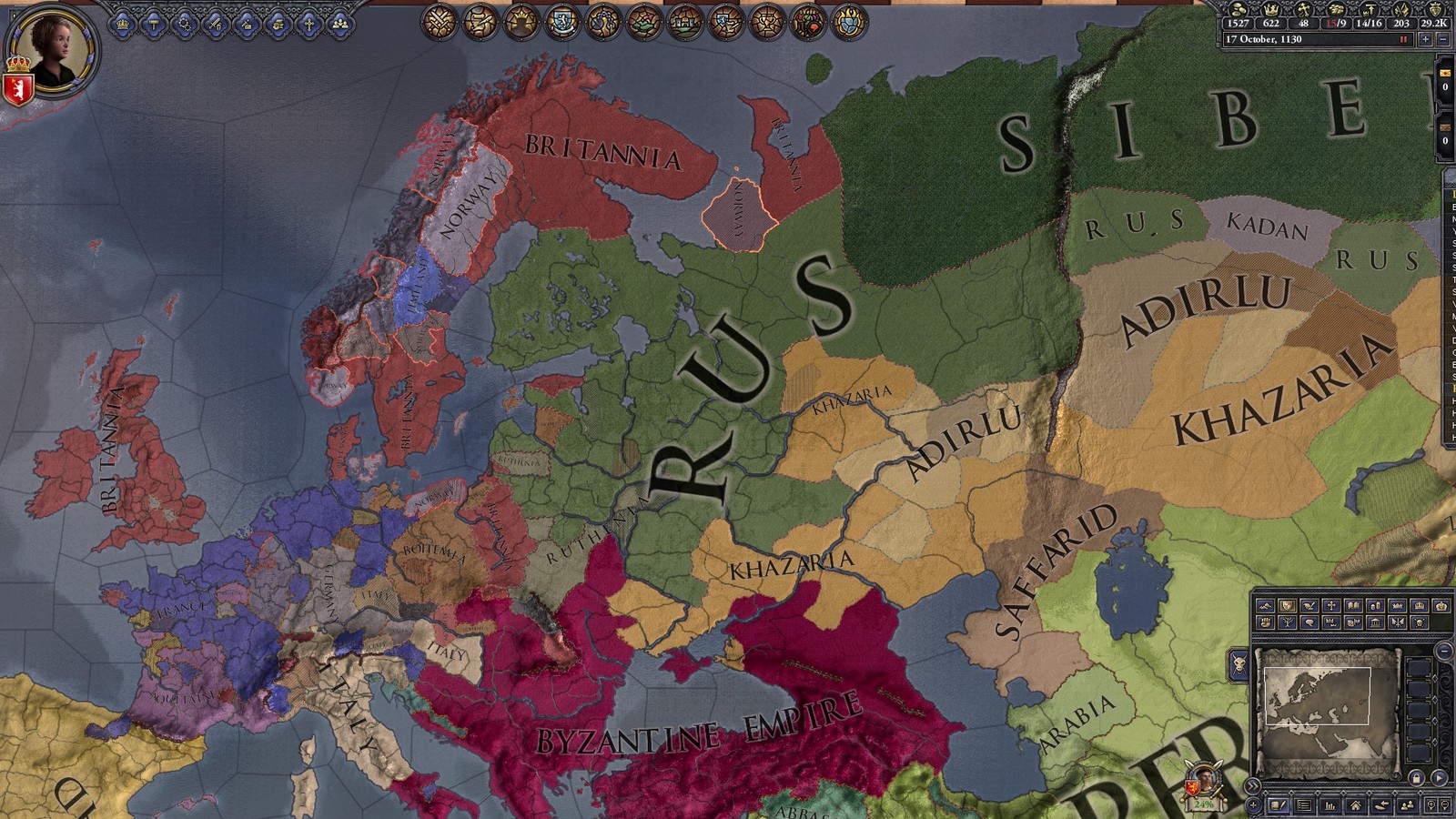 Litstream on Crusader Kings II. Various maps for 1130 - My, Leitstream, Longpost, Humor, Computer games, Crusader kings ii