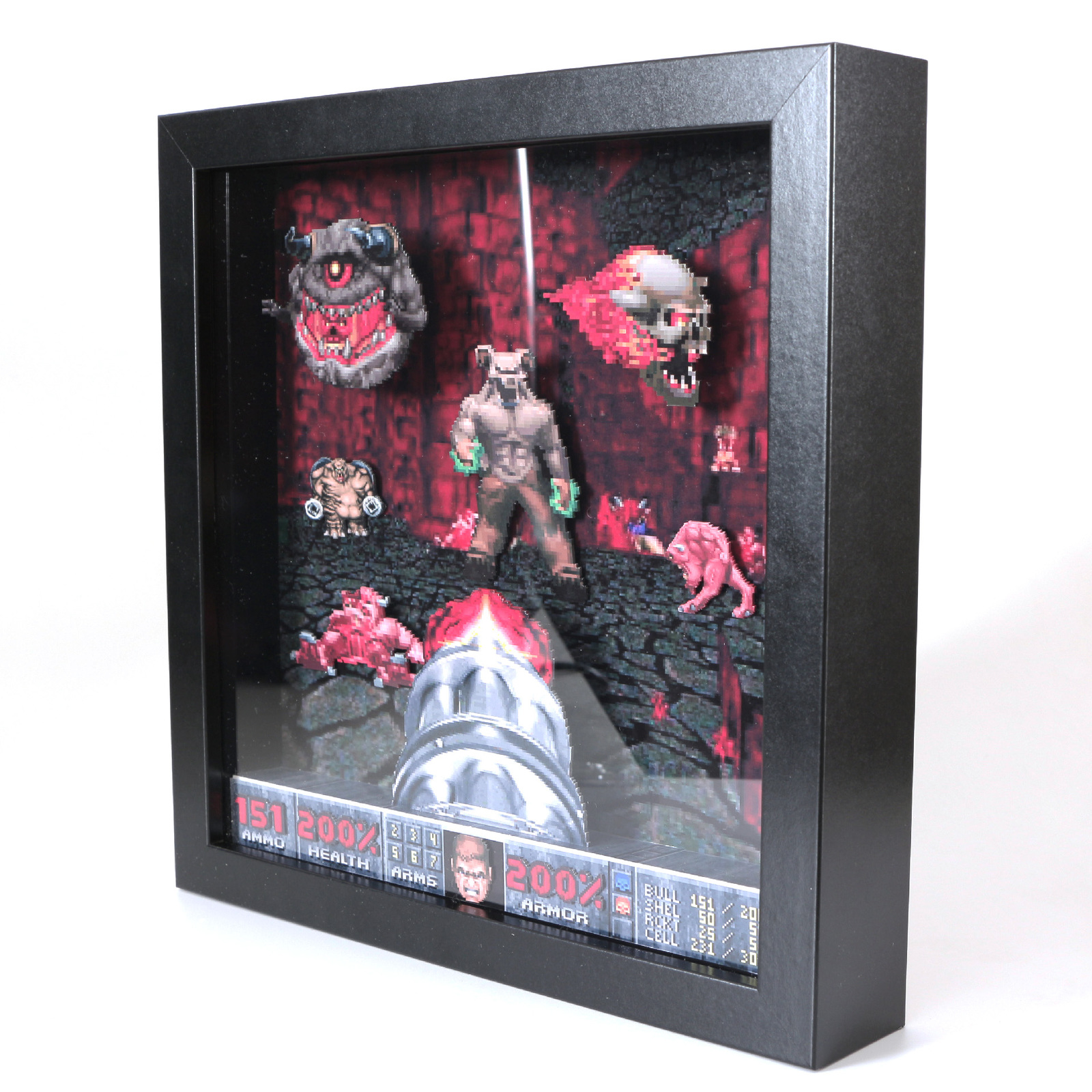 Doom diorama - My, Diorama, Games, Doom, Nostalgia, With your own hands, Longpost