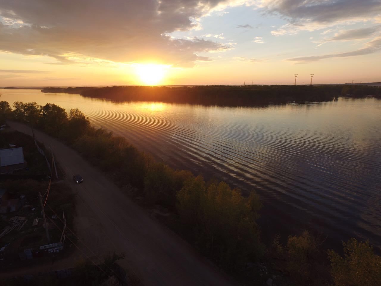 Закат на Волге - Фотография, Балаково, Волга, Река Волга, Закат, Битва закатов, Лето, Река