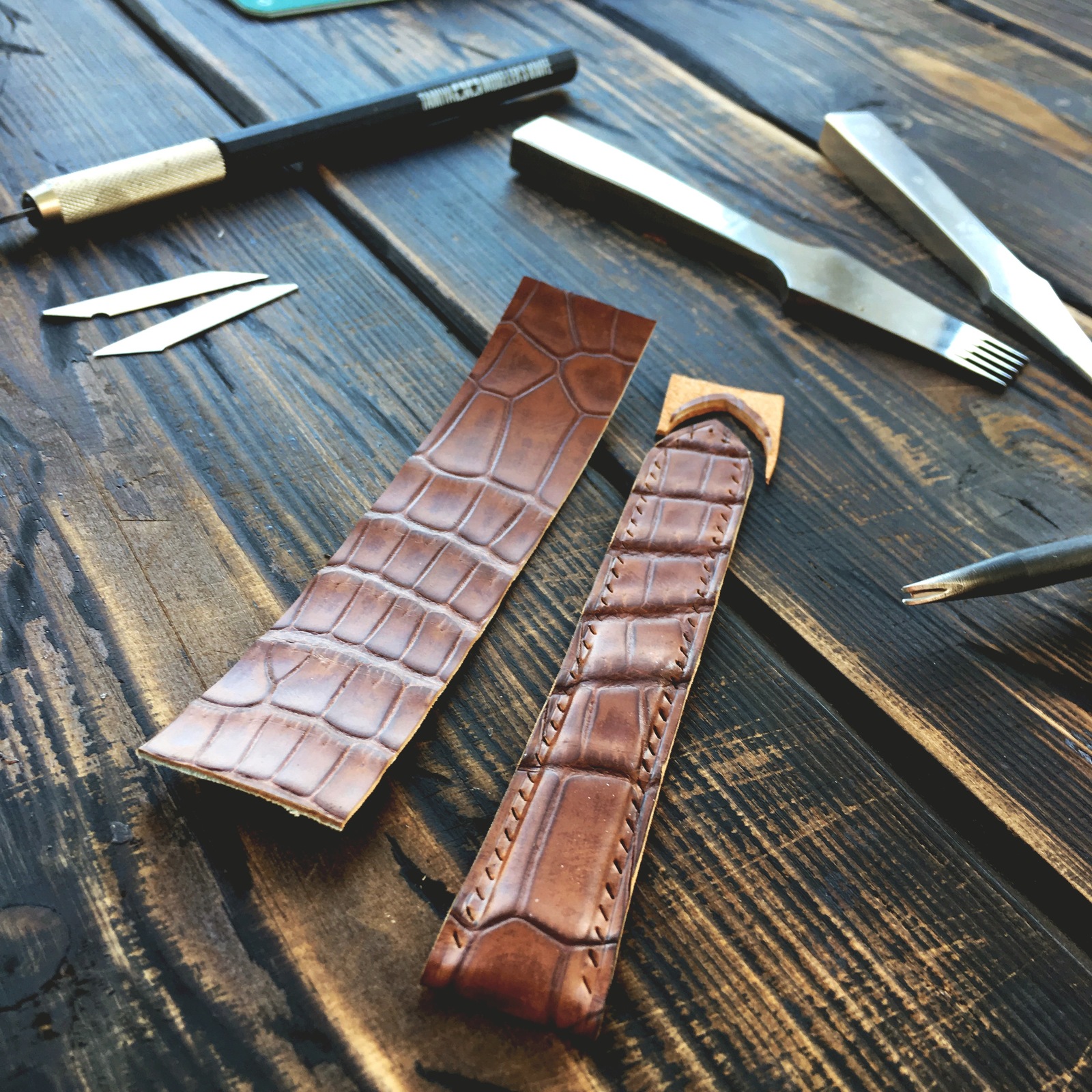 Watch straps part 2. Announcement of the topic Processing of edges - My, Leather craft, Strap, Leather products, Natural leather, Longpost