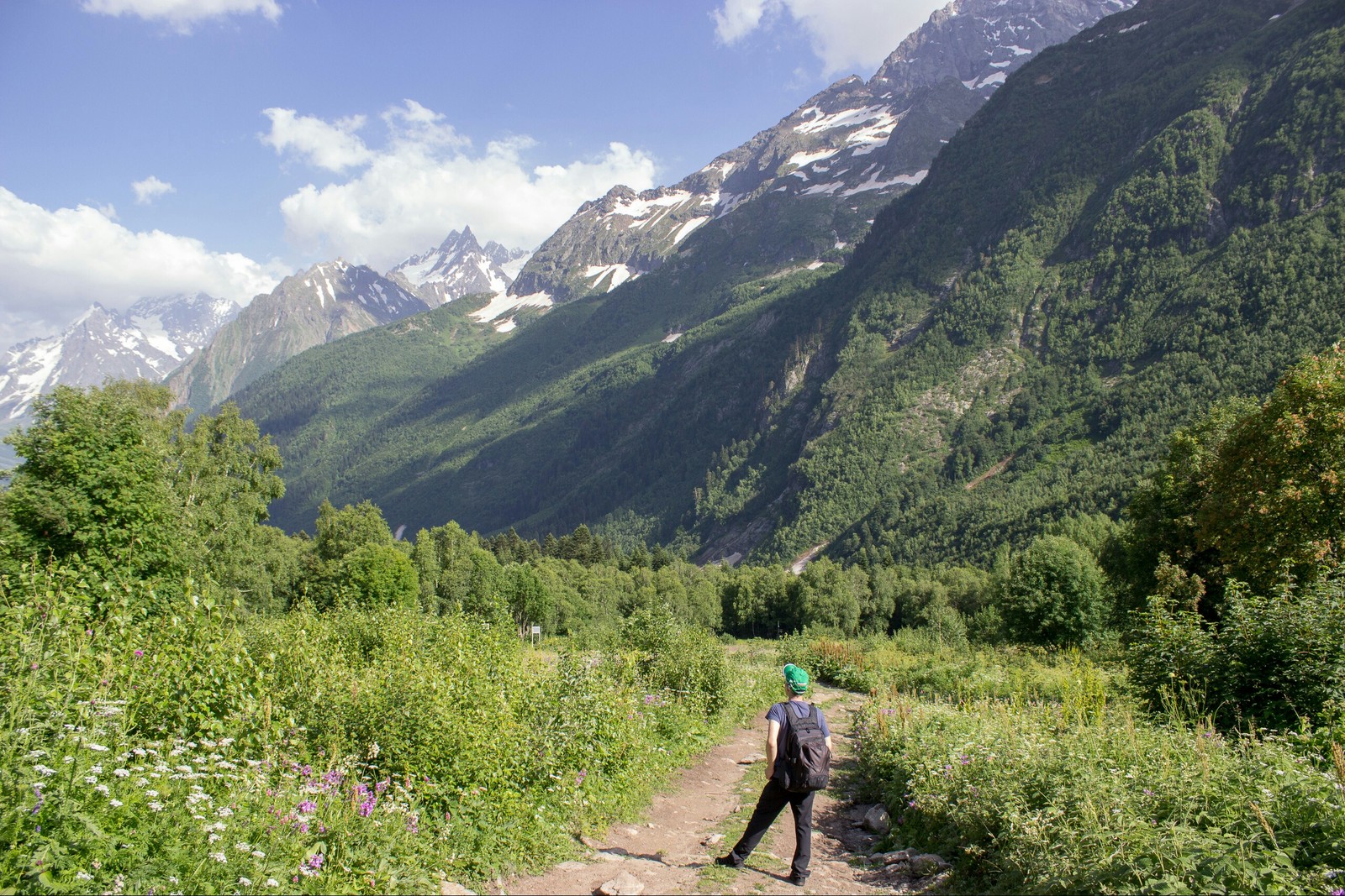 Summer Dombay - My, Dombay, Glacier, The mountains, Longpost