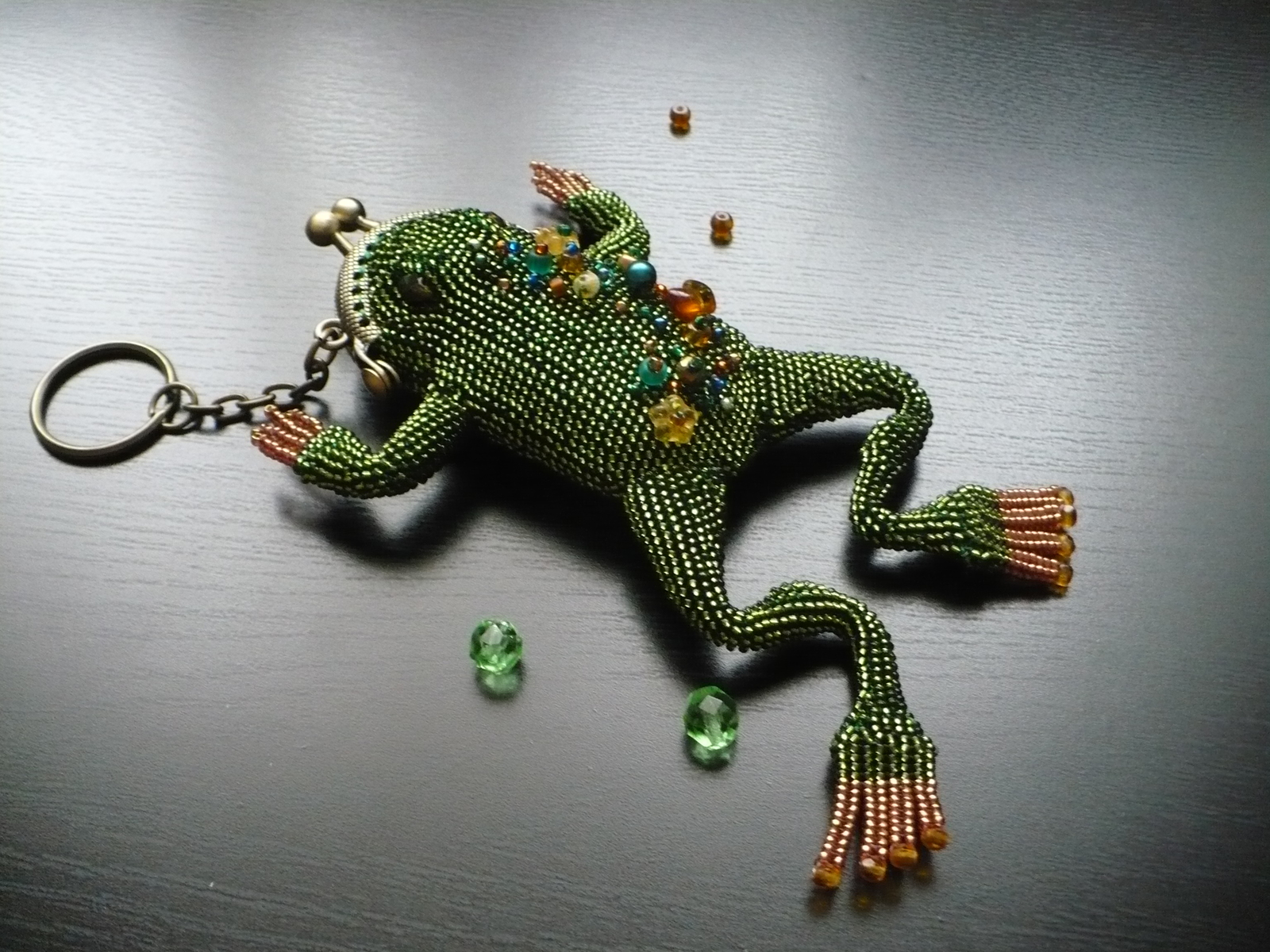 My frogs - My, Beads, Frogs, Longpost