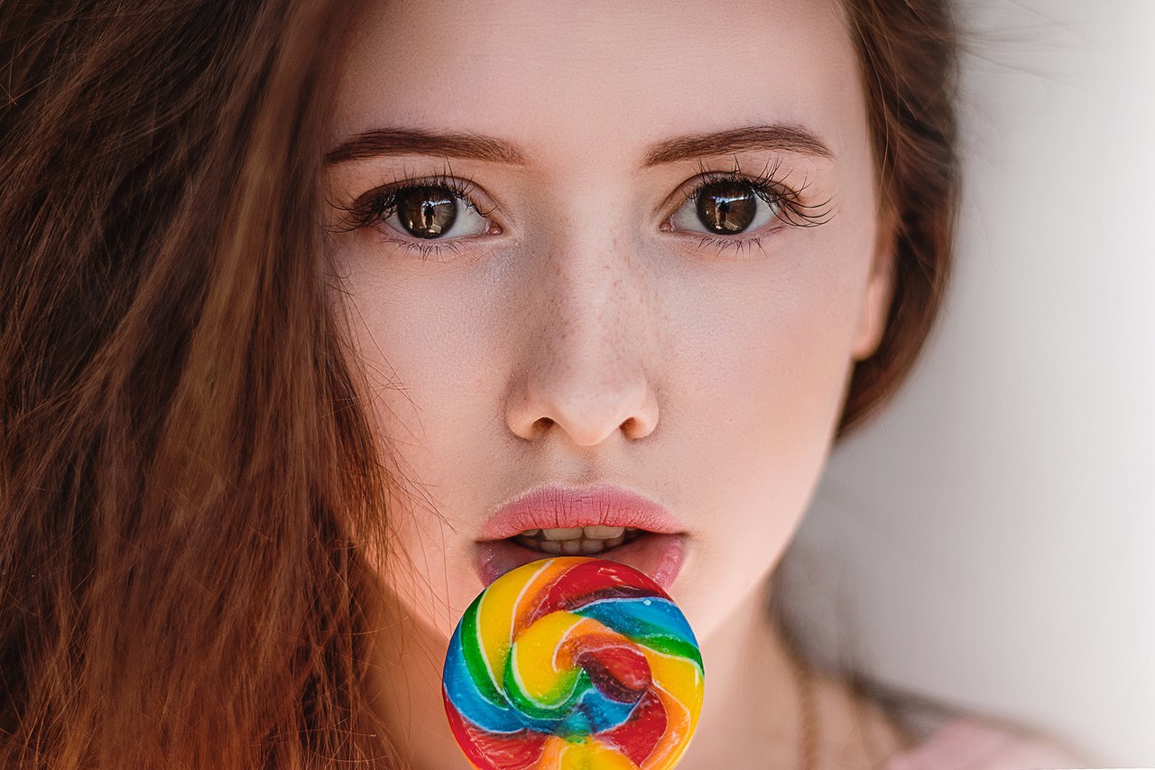 Ah this look ... - Sight, Girls, beauty, Lollipop, , , Face