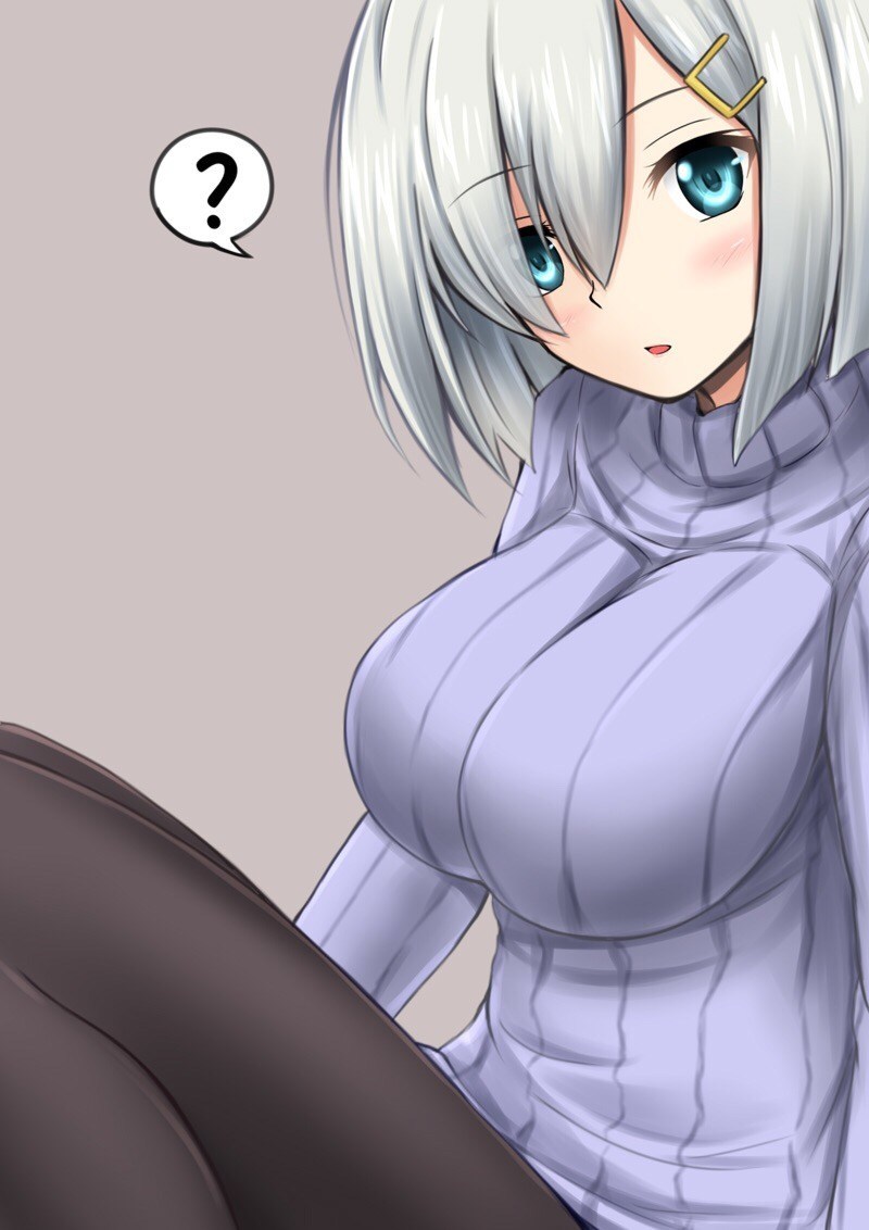 Hamakaze (Artist: Fuuma Nagi) - NSFW, Kantai collection, Anime, Anime art, Hamakaze, Swimsuit, Pullover, Longpost