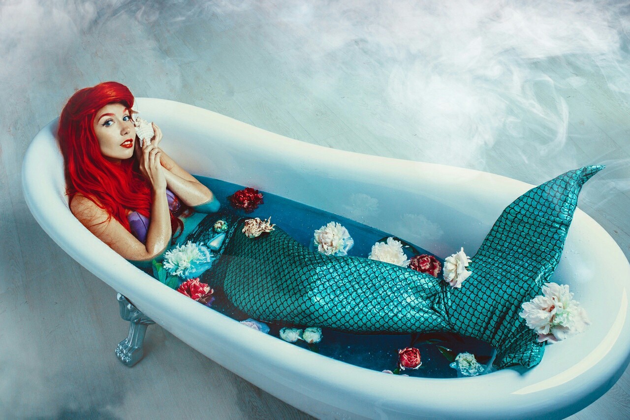 An attempt at Ariel - My, Walt disney company, Walt Disney, , the little Mermaid, Ariel, Princess, Cosplay, Longpost