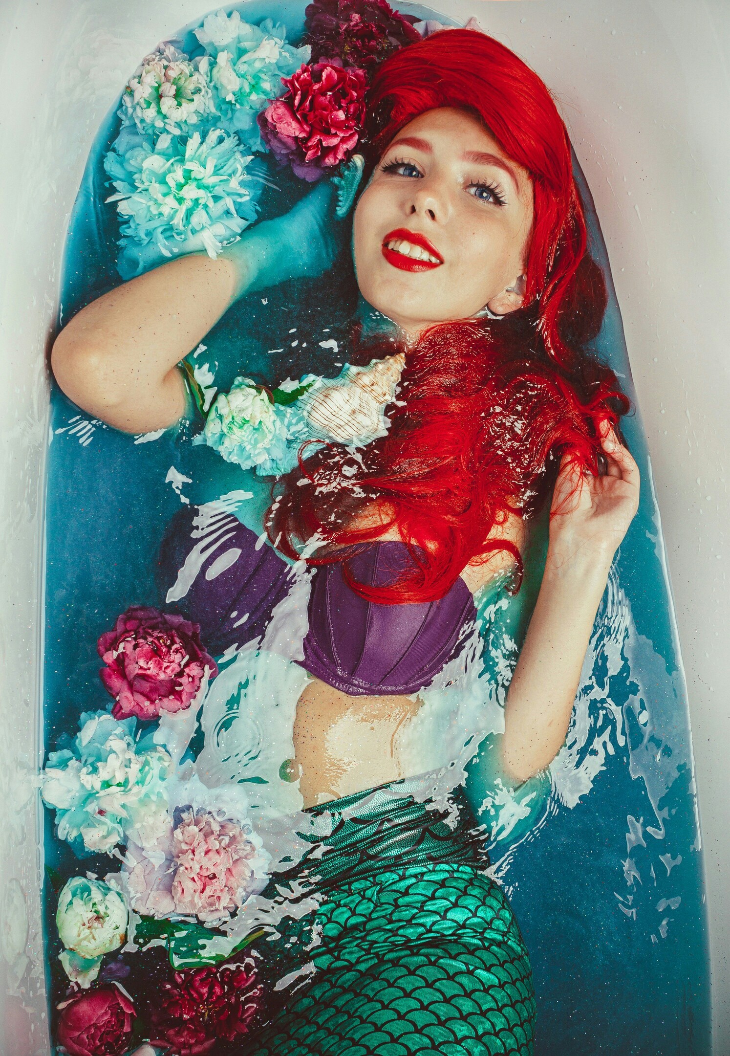 An attempt at Ariel - My, Walt disney company, Walt Disney, , the little Mermaid, Ariel, Princess, Cosplay, Longpost