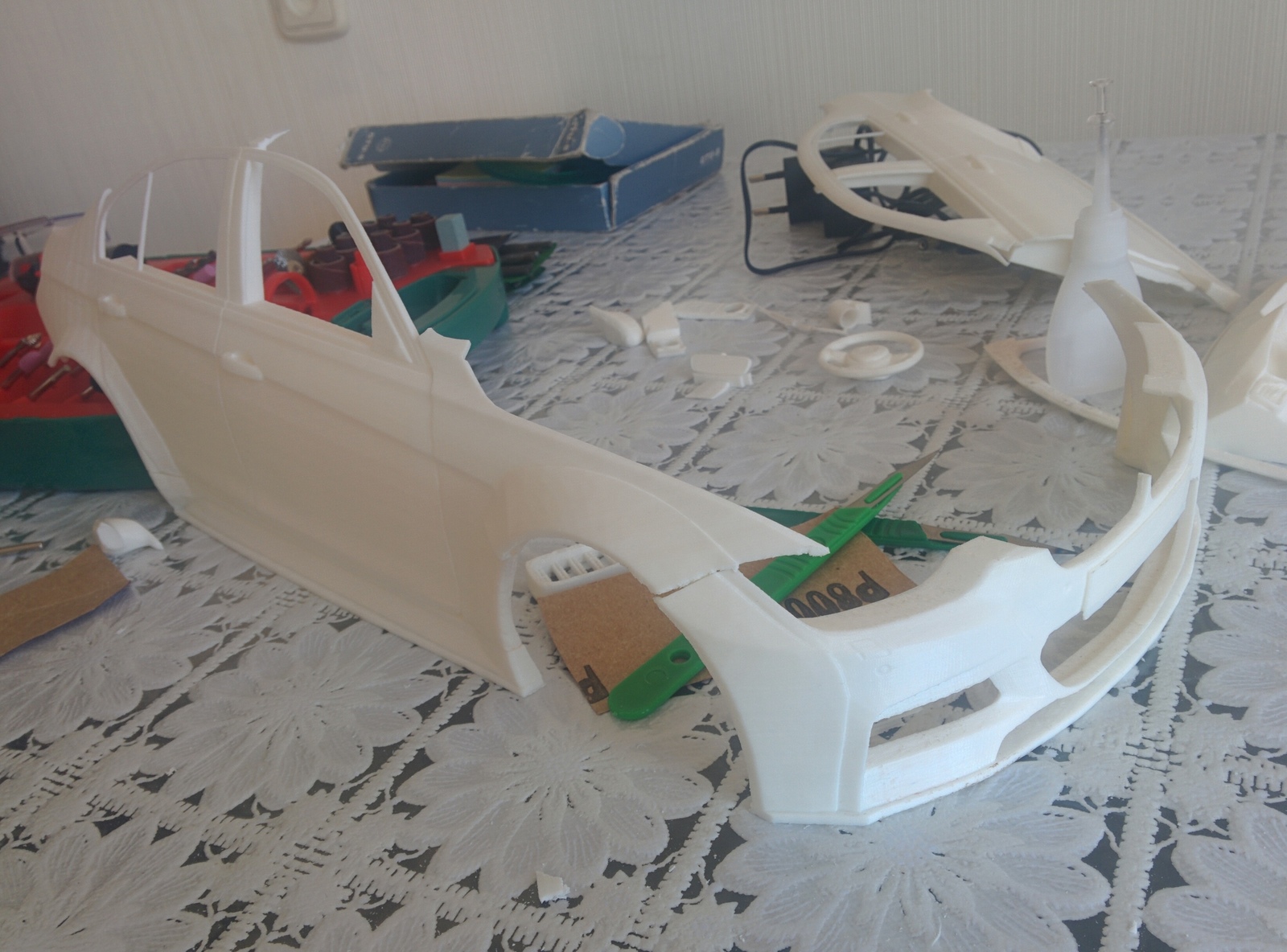 We make the body of BMW 3 (f30) m sport (m package) with m performance package for RC model with 1/10 scale using 3d printing. Part 6 - My, 3D печать, , Rc, Bmw, , , M performance, 3D printer, Longpost, Radio controlled models