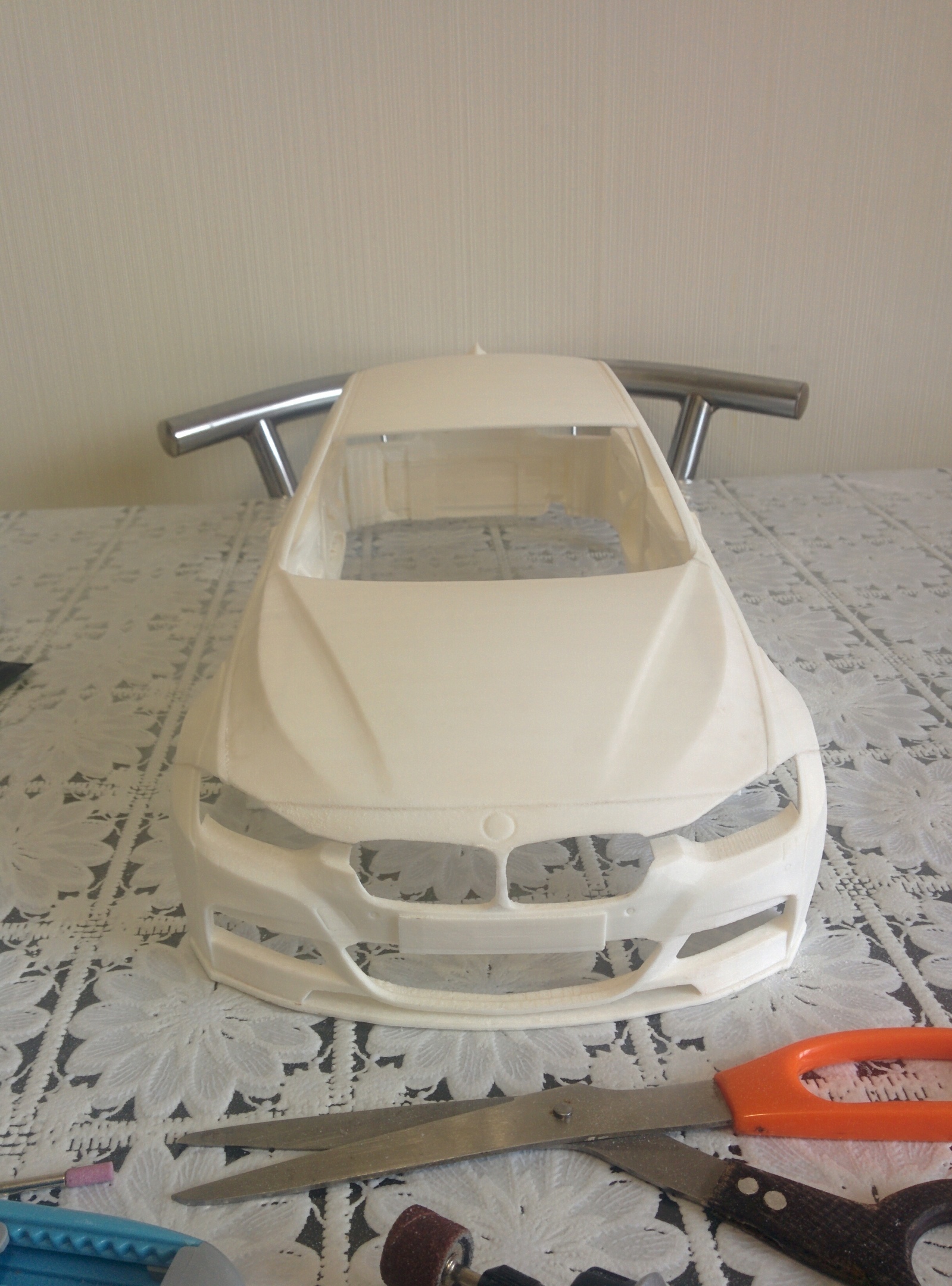 We make the body of BMW 3 (f30) m sport (m package) with m performance package for RC model with 1/10 scale using 3d printing. Part 6 - My, 3D печать, , Rc, Bmw, , , M performance, 3D printer, Longpost, Radio controlled models