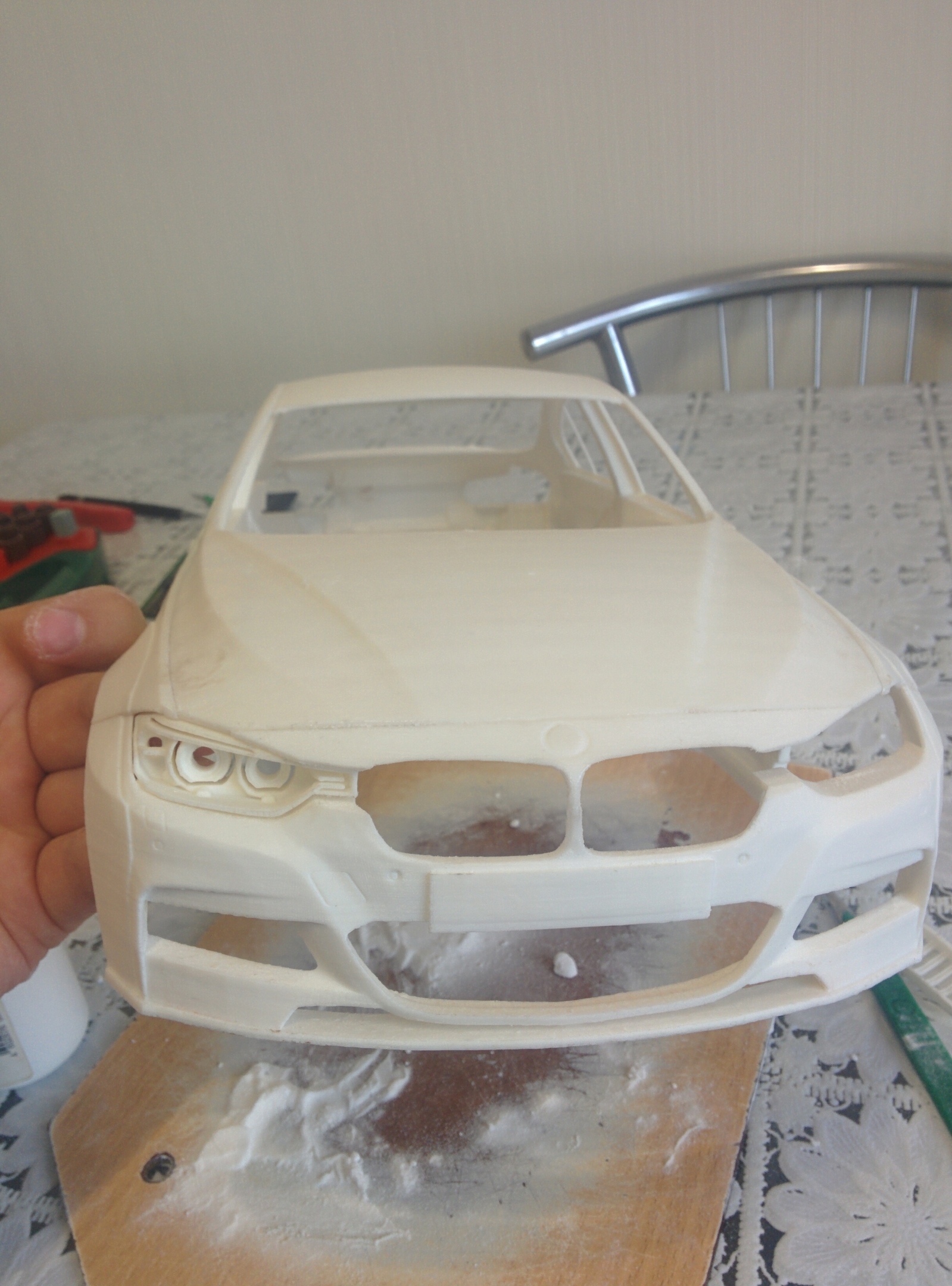 We make the body of BMW 3 (f30) m sport (m package) with m performance package for RC model with 1/10 scale using 3d printing. Part 6 - My, 3D печать, , Rc, Bmw, , , M performance, 3D printer, Longpost, Radio controlled models