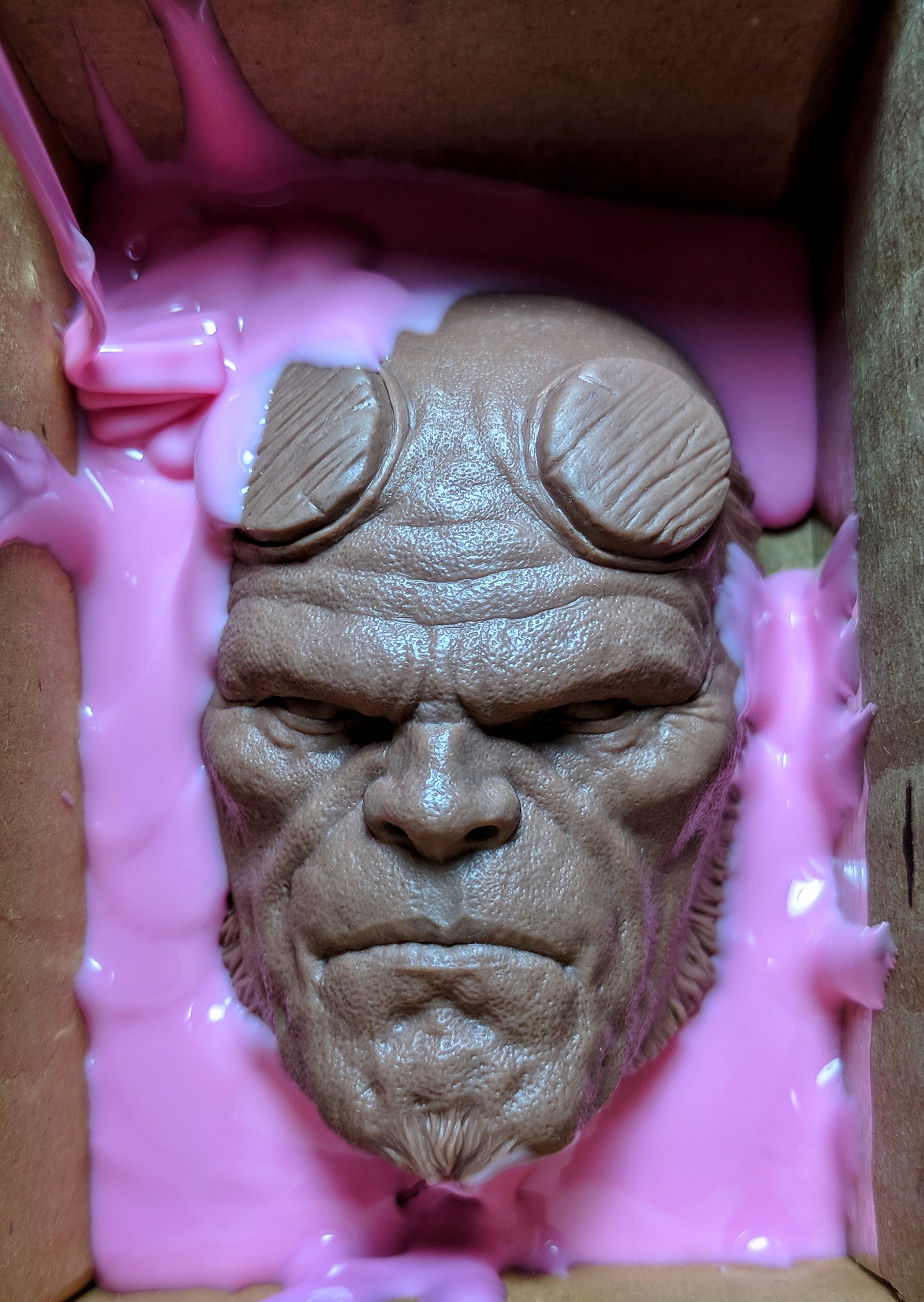 How to make a simple silicone mold - My, Silicone, Hellboy, Tutorial, Creation, Shaping, Sculpture, Plasticine, Longpost