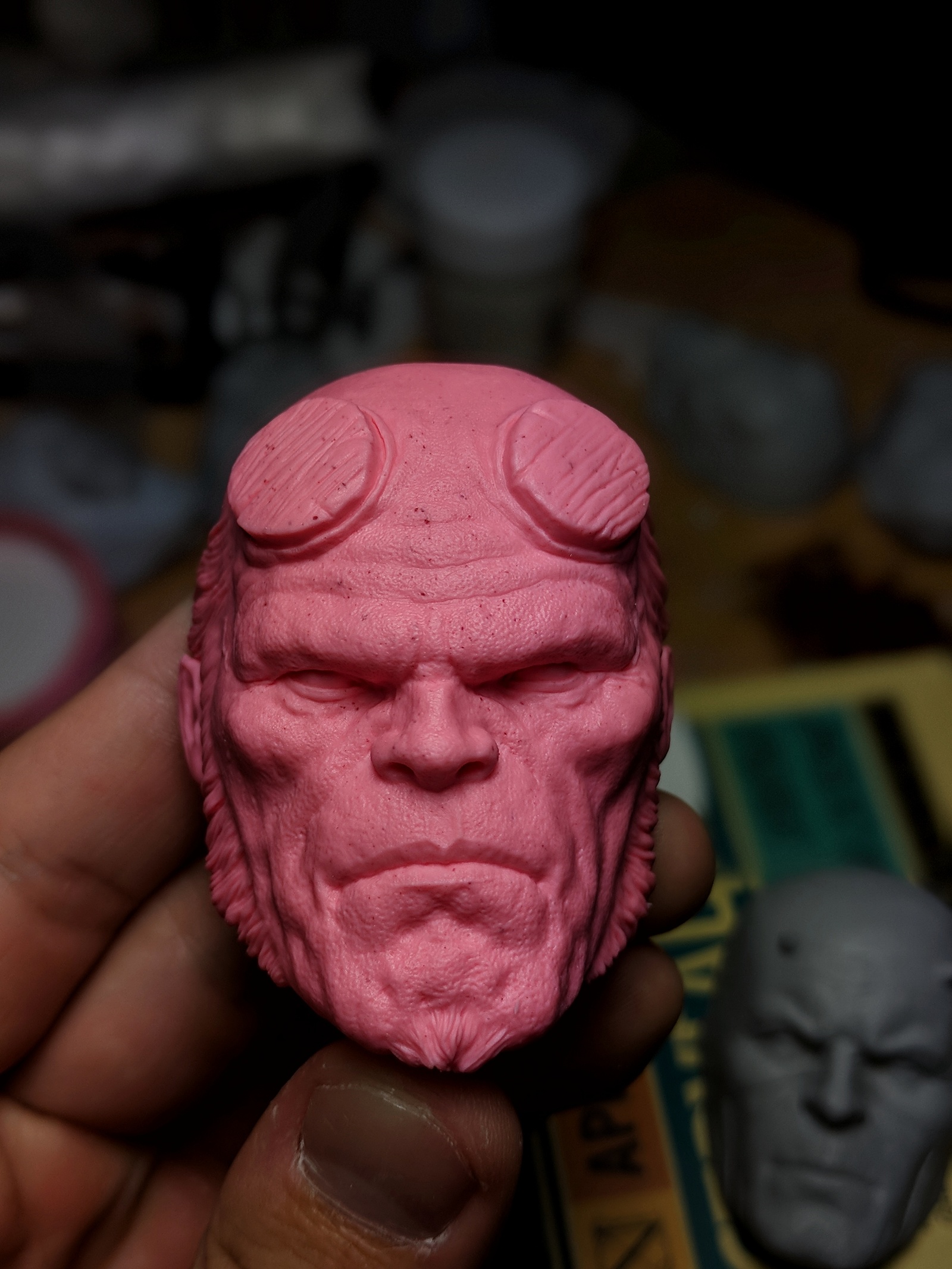 How to make a simple silicone mold - My, Silicone, Hellboy, Tutorial, Creation, Shaping, Sculpture, Plasticine, Longpost