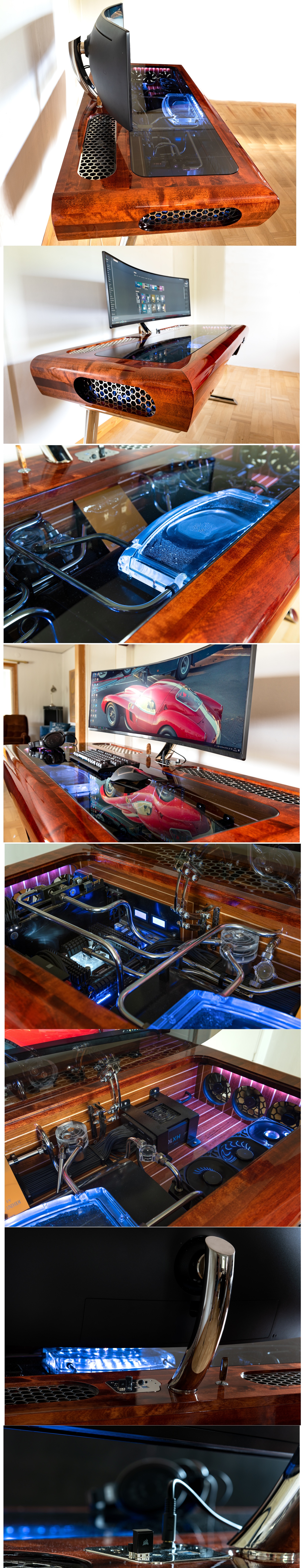 Coolest Game Station: Wooden Desk-Computer Case - The photo, Table, Computer, beauty, Design, Reddit, Longpost