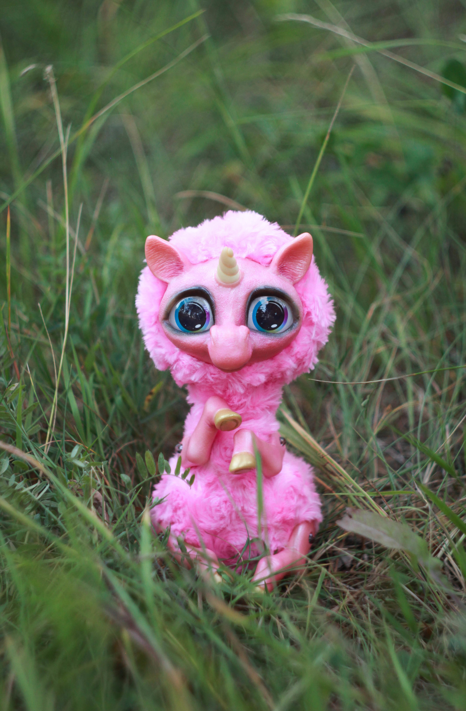 pink unicorn - My, Friday tag is mine, Polymer clay, Unicorn, Author's toy, Handmade, Needlework without process, Longpost