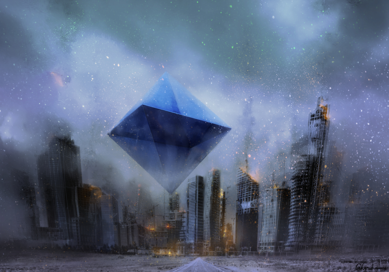 Ramiel in all his splendor... - Evangelion, Anime, Art, Ramiel