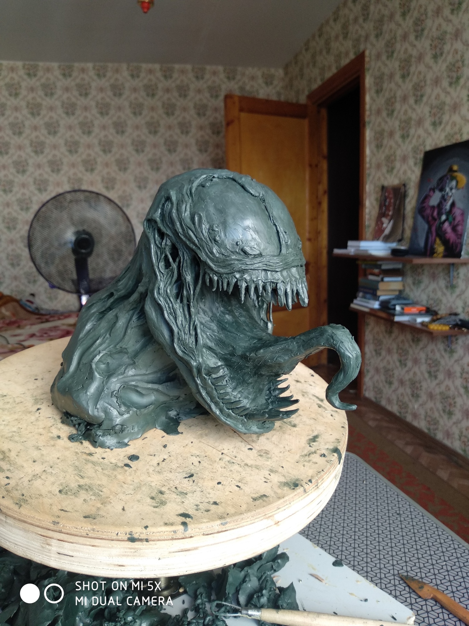 Sculptural beginning - My, Venom, Sculpture, Yoda, Predator, With your own hands, Hobby, Лепка, Creation, Longpost, Predator (film)