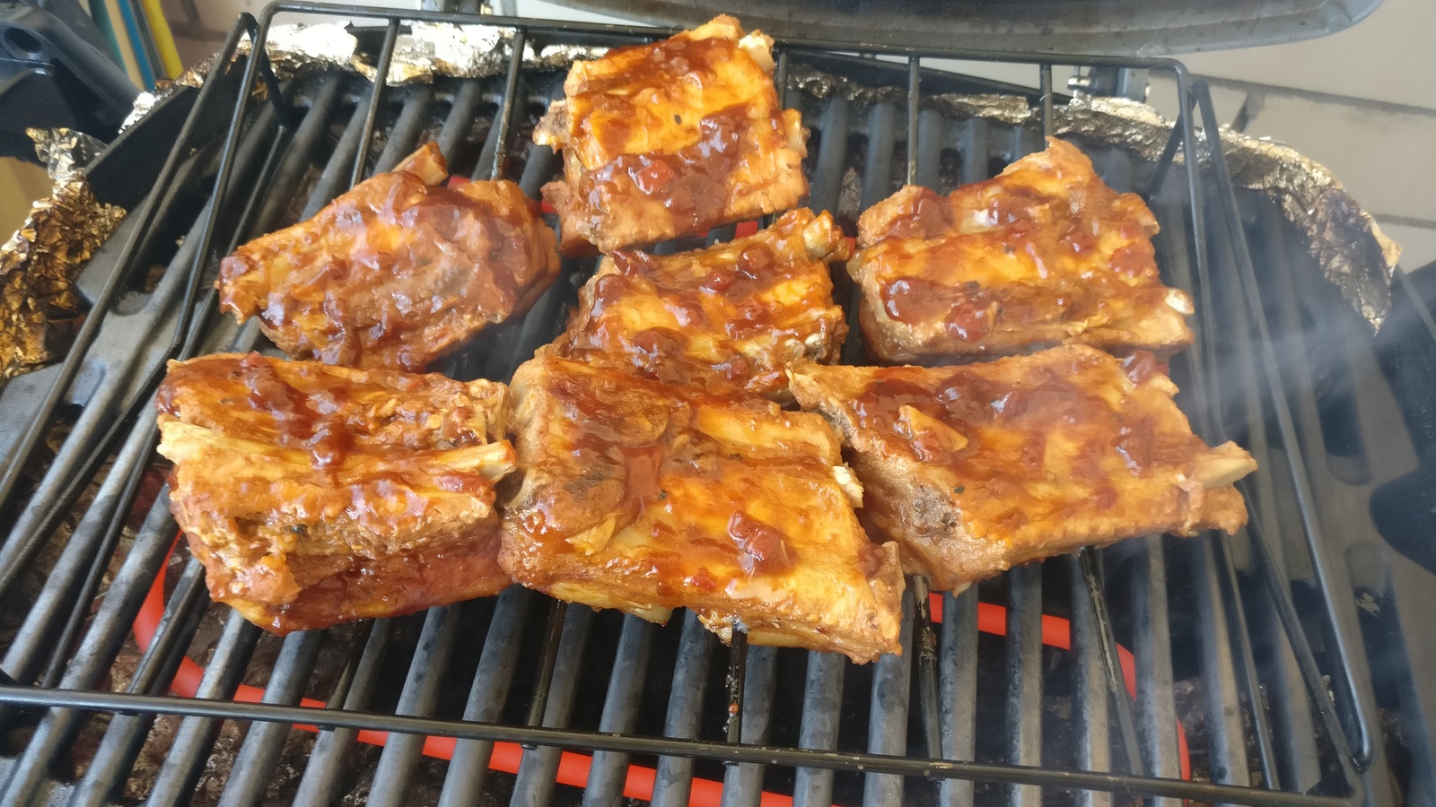 Свиные BBQ ребрышки - Моё, Моё, Еда, Ребрышки, Барбекю, Гриль, Длиннопост