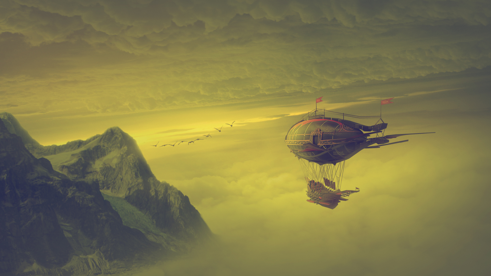 air way - Images, Landscape, Airship, Interesting, Deviantart