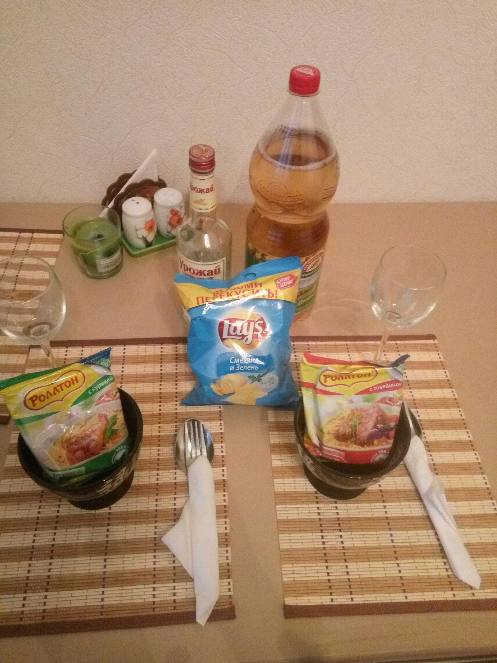 Romantic dinner for him and her))) - My, Romance, Saving, Budgetary