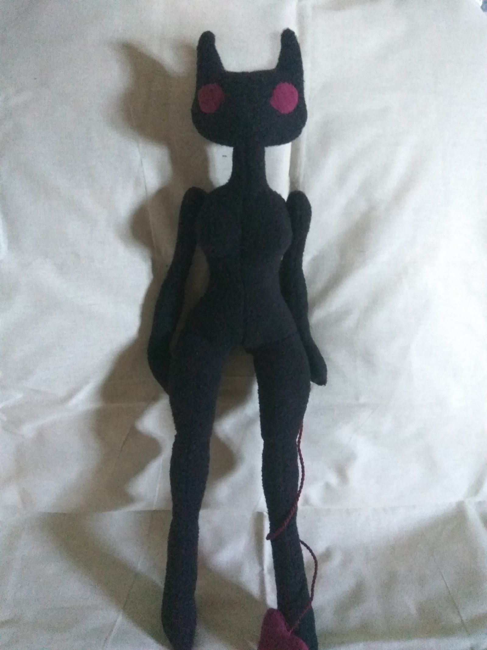 Devil girl - NSFW, Моё, Игрушки, Плюшевые игрушки, Plush Toys, Devil Girl, Текстильная кукла, Длиннопост