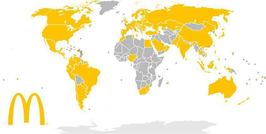 McDonald's expansion - World map, McDonald's