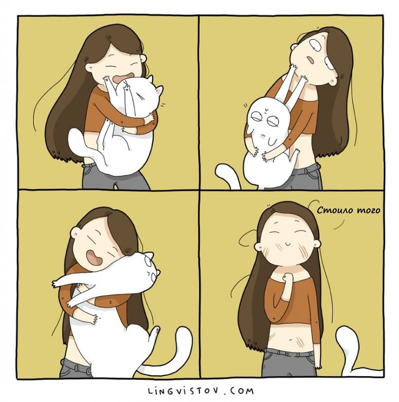 Typical life with a cat part 2 - cat, Comics, Milota, Vital, Translated by myself, Longpost