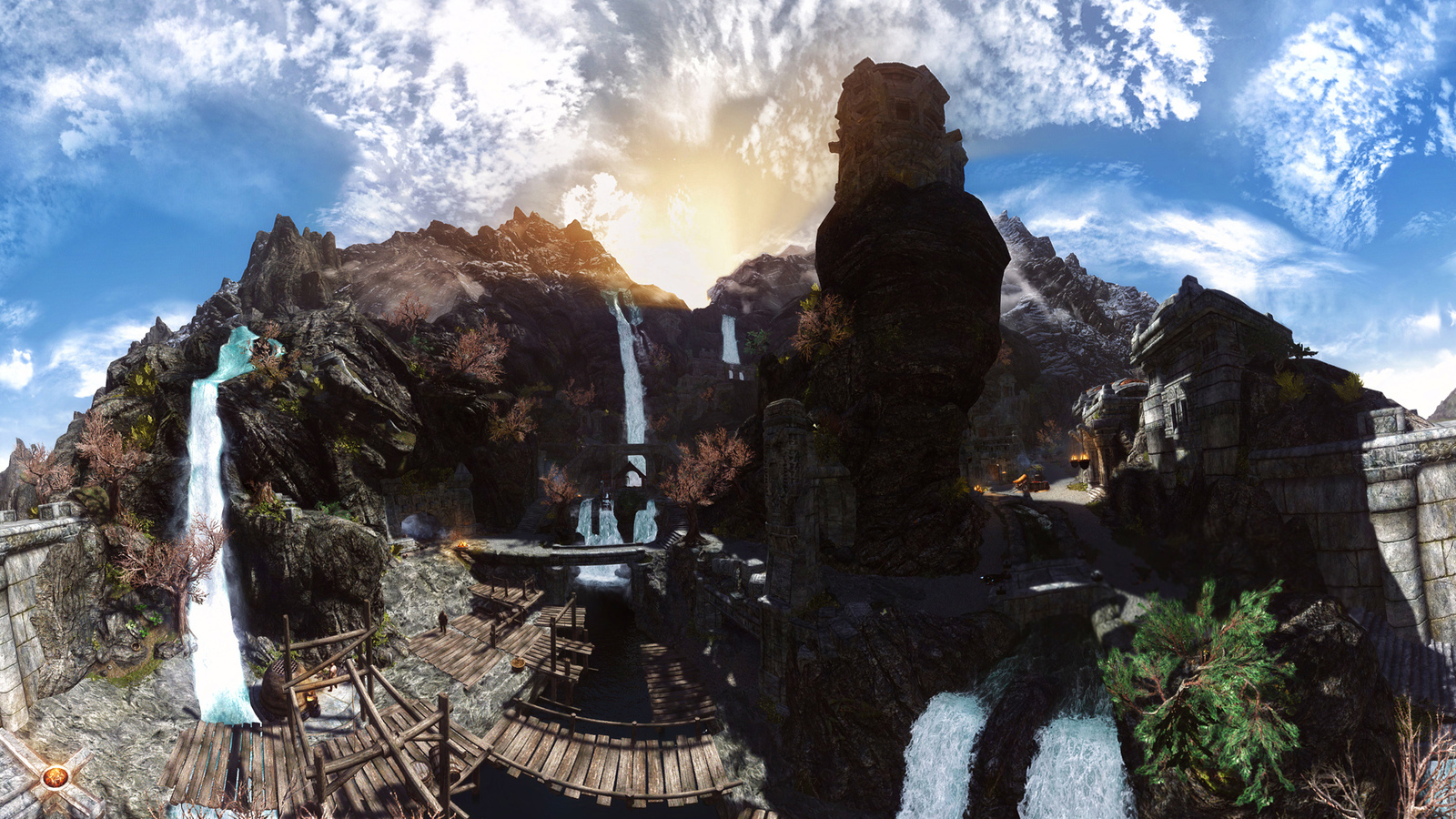 A little magic - My, Skyrim, Photoshop, Панорама, Graphics, HDR, Longpost, The Elder Scrolls V: Skyrim