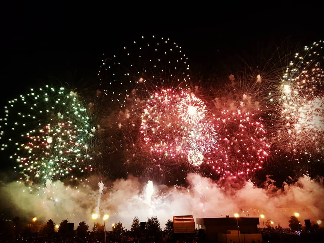 Fireworks Festival in Moscow - My, The photo, Fireworks, The festival, Samsung, Longpost