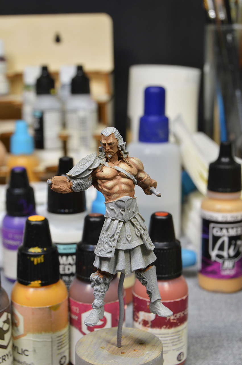 Painted miniature 54mm. - My, Longpost, Painting, Miniature, Modeling, Hobby, Creation, With your own hands