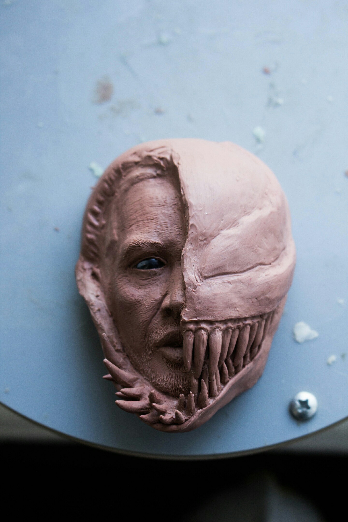 Venomo processes - My, My, Needlework without process, Plasticine, Venom, Tom Hardy, Longpost