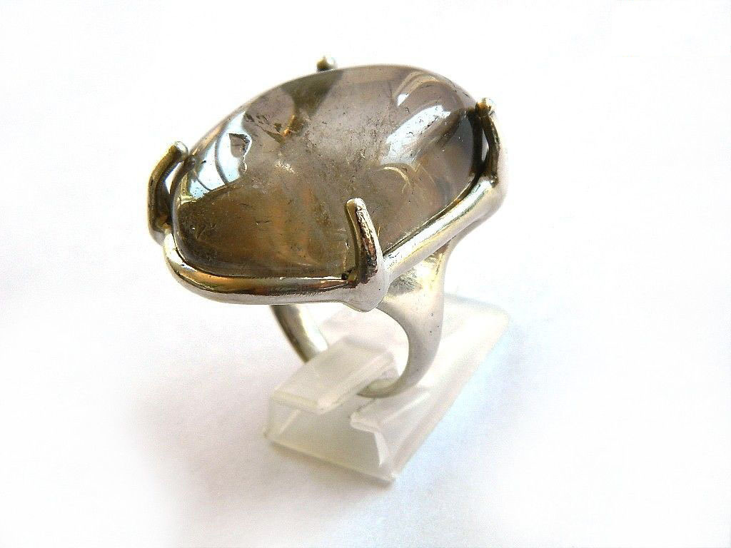 Серебряное кольцо с большим камнем | Пикабу