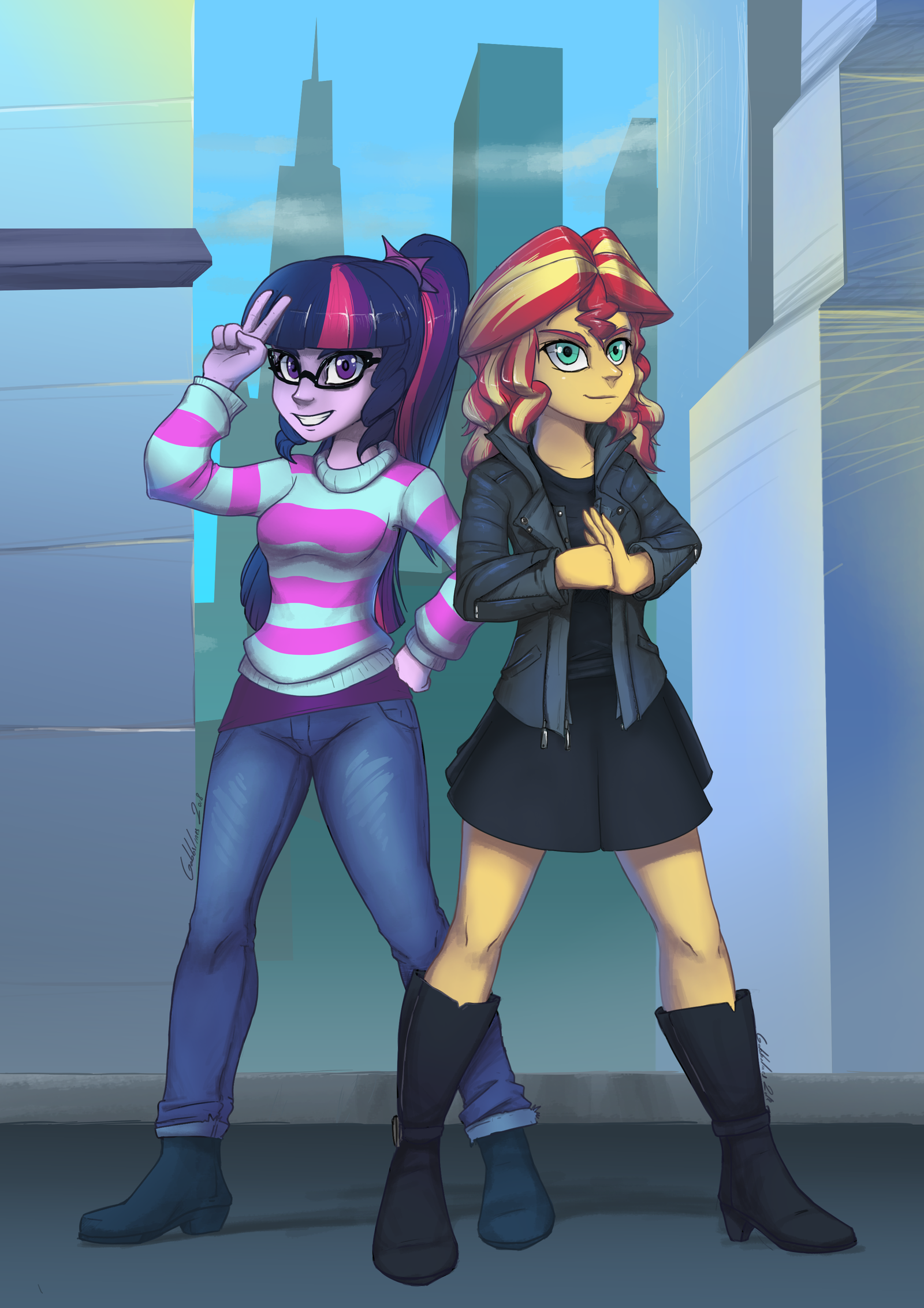 The Winning Formula - My little pony, Equestria girls, Twilight sparkle, Sunset shimmer, 