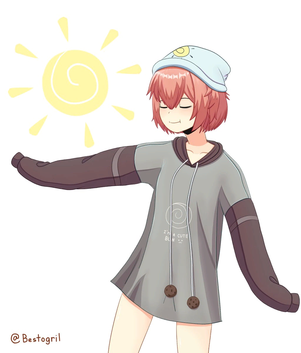 Cute Lil Sun Bun - Doki Doki Literature Club, Sayori, Anime Art, Визуальная новелла