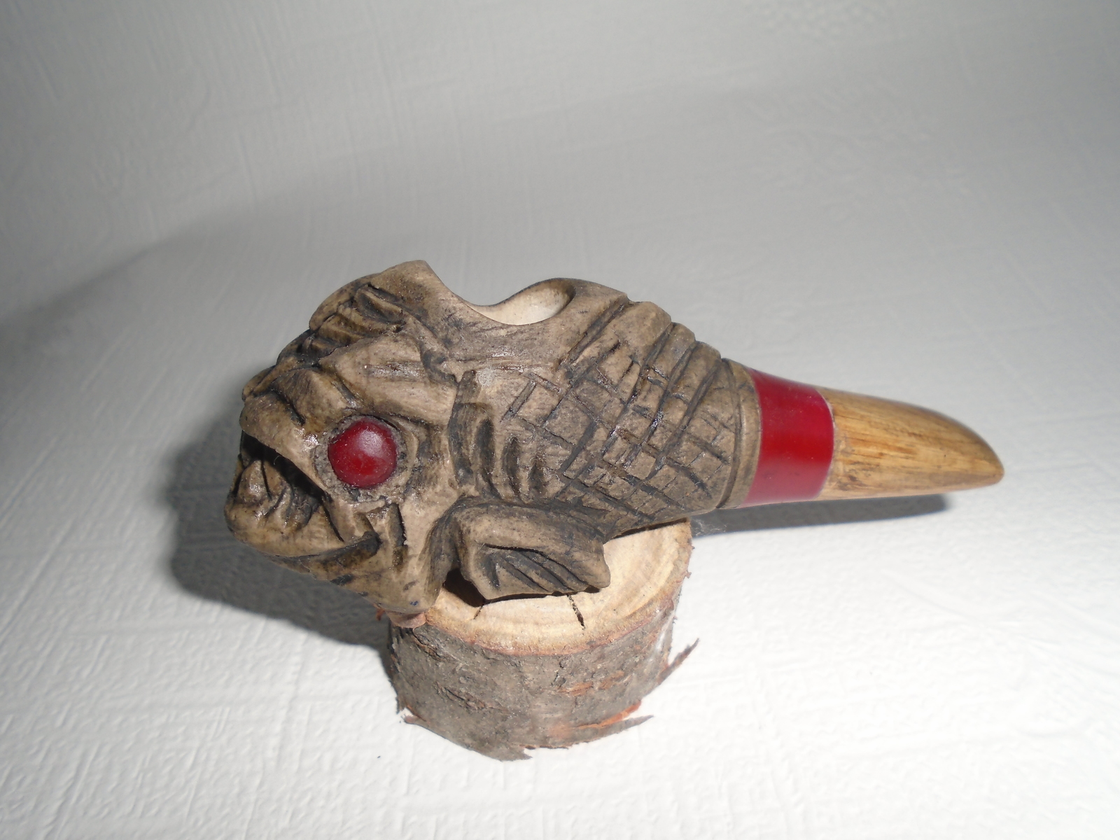 Stone pipe. Part 2 - My, Smoking pipe, A rock, Piranha, Needlework with process, Longpost