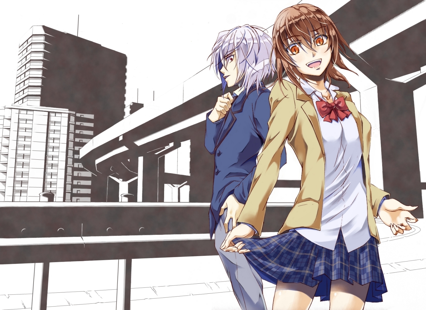 Axel and Worst - Anime, Anime art, To Aru Majutsu no Index, Accelerator, Misaka Worst