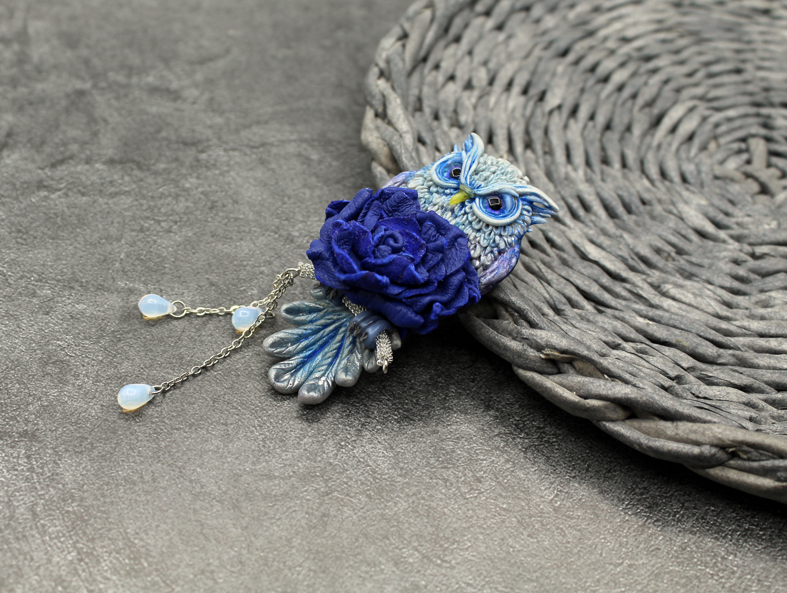 Owl, brooch - My, Owl, Needlework without process, Brooch, Decoration, Longpost