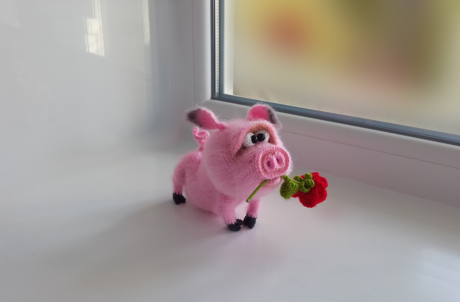 Boar Yashka - My, Knitting, Needlework without process, Needlework, Piglets, Pig, Amigurumi, Longpost