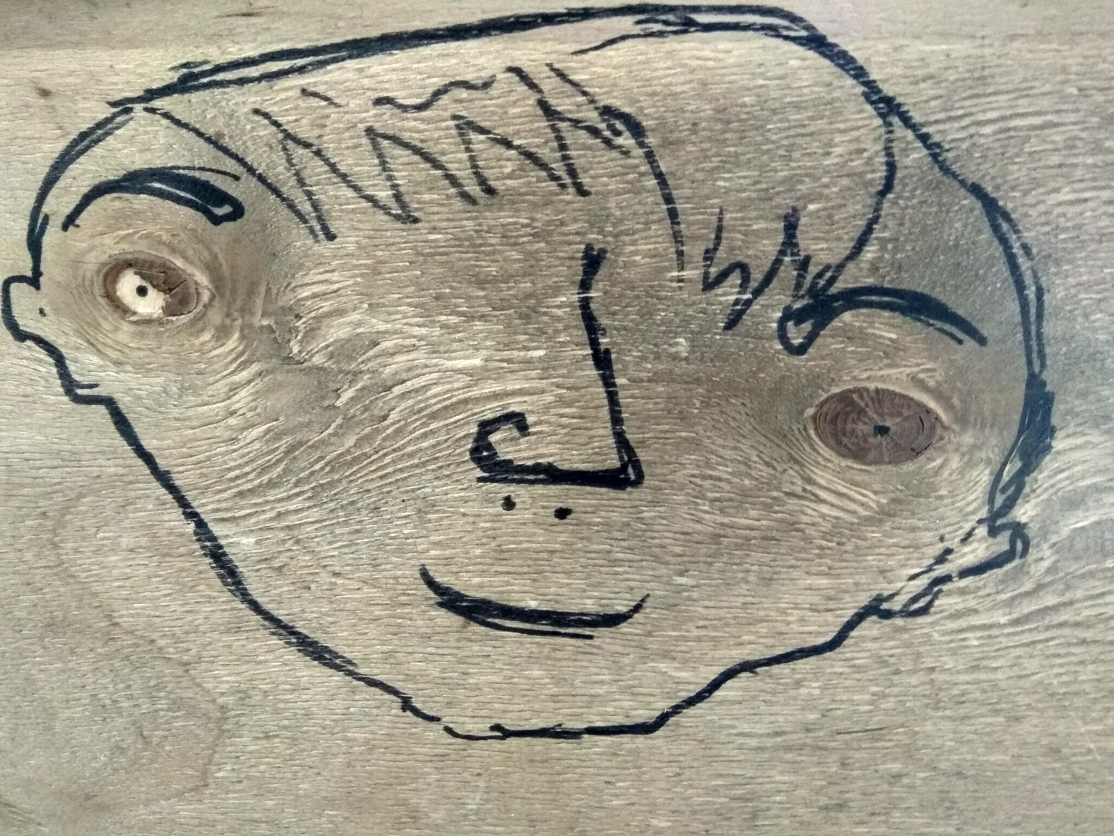 Folk art) - My, Drawing, Painting on wood, Portrait