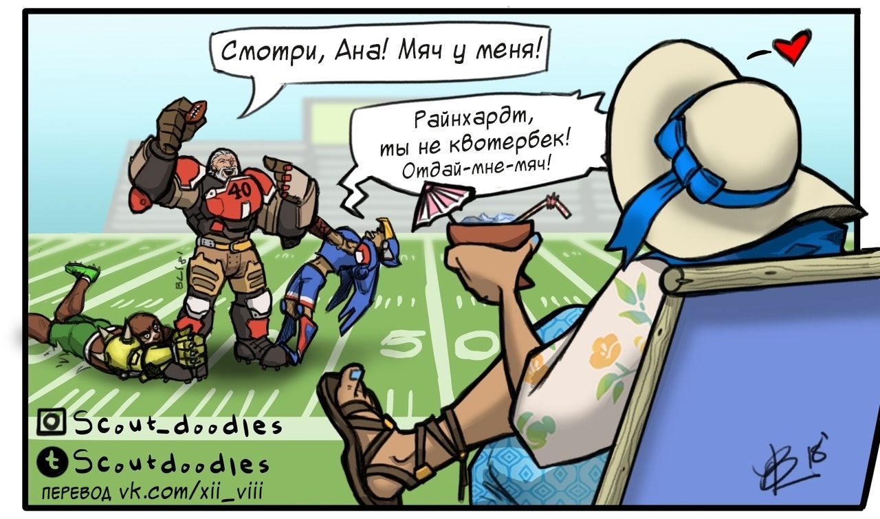 American football - Comics, , Overwatch, Reinhardt, Pharah, Doomfist, Ana amari