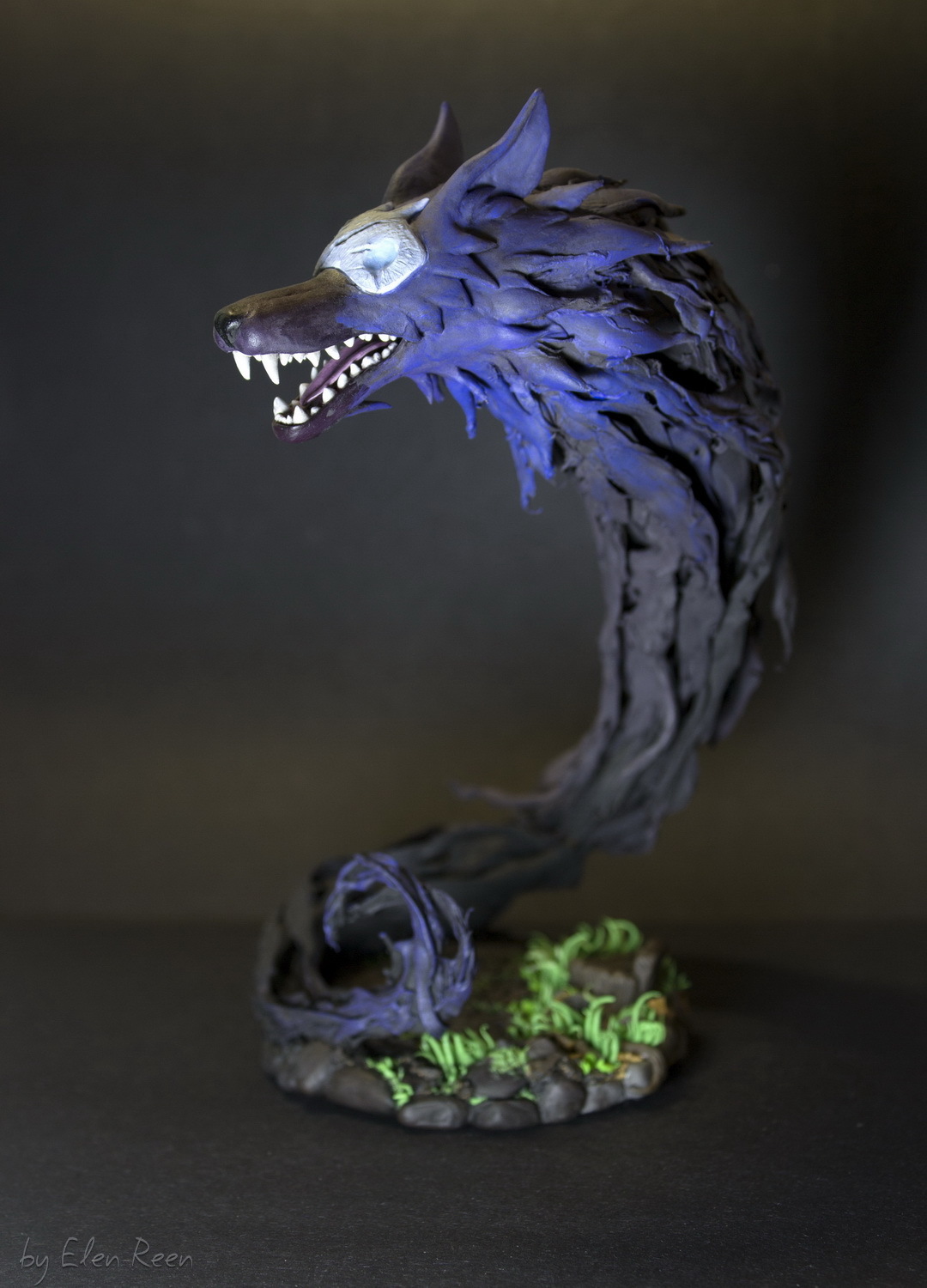 Kindred (League of Legends) - velvet plastic figure - My, Needlework with process, League of legends, Kindred, Figurine, Лепка, Handmade, Velvet plastic, , Video, Longpost, Figurines