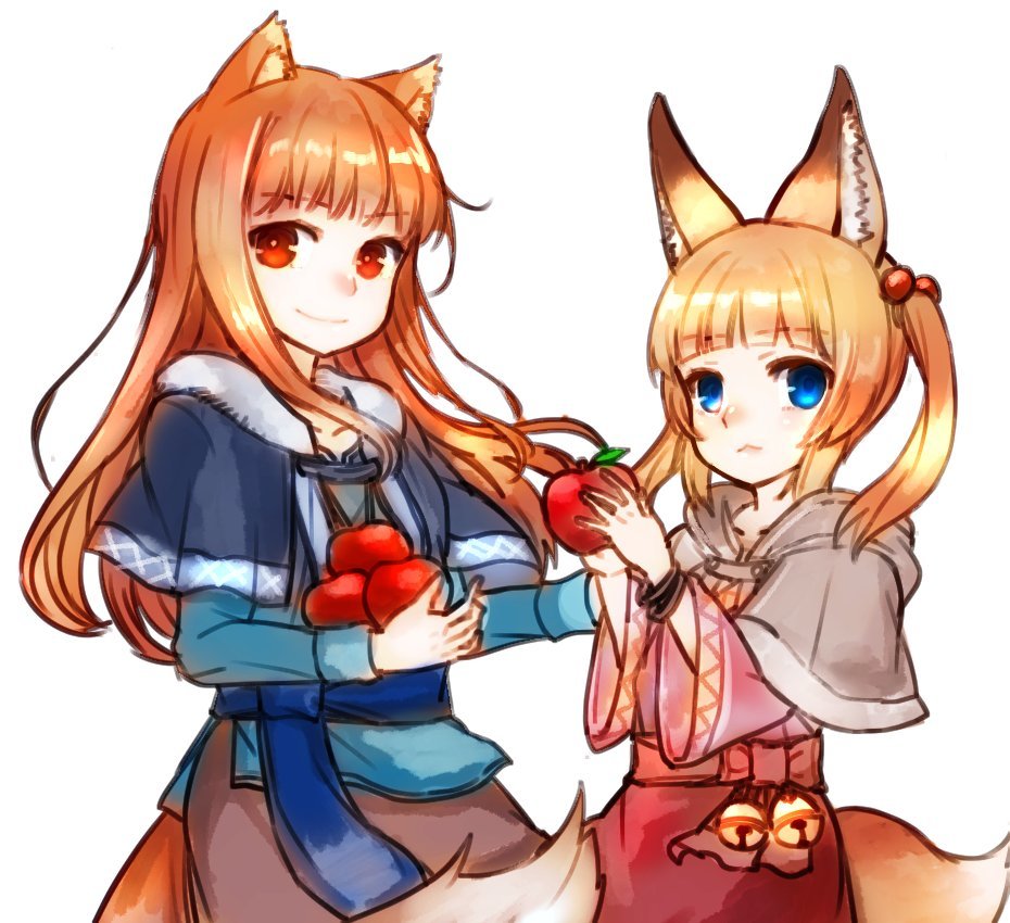 Ушастые - Anime Art, Аниме, Волчица и пряности, Horo Holo, Holo, Mayubong, Mikoko, Kemomimi oukoku kokuei housou