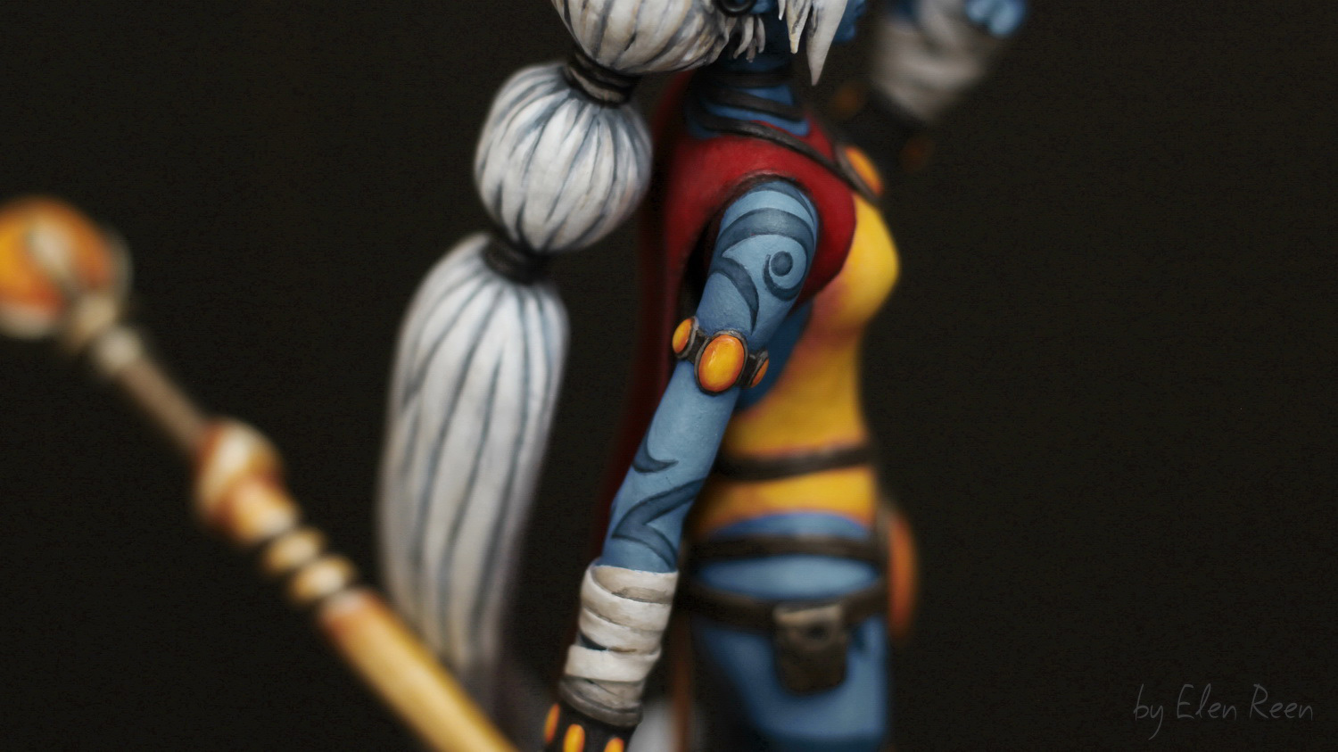 Velvet plastic figure of Soraka (League Of Legends) (Part 2) - My, Needlework without process, Figurine, Soraka, League of legends, Handmade, Velvet plastic, , Handmade, Longpost, Figurines