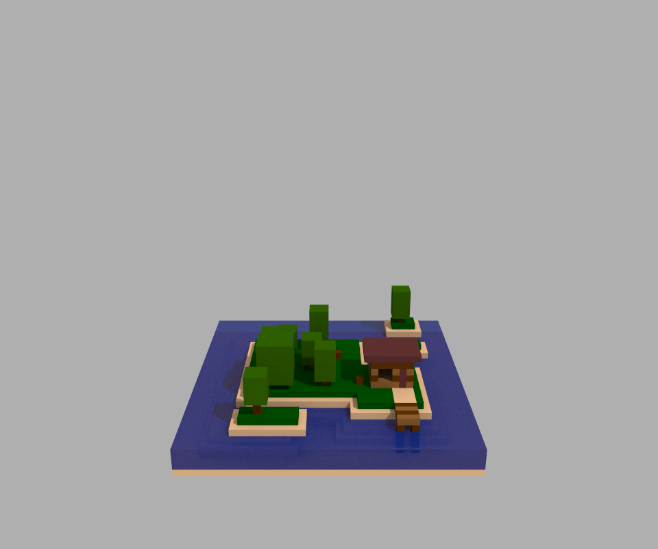 braver - My, Island, GIF, Magicavoxel, Digital drawing, Voxelking, Longpost