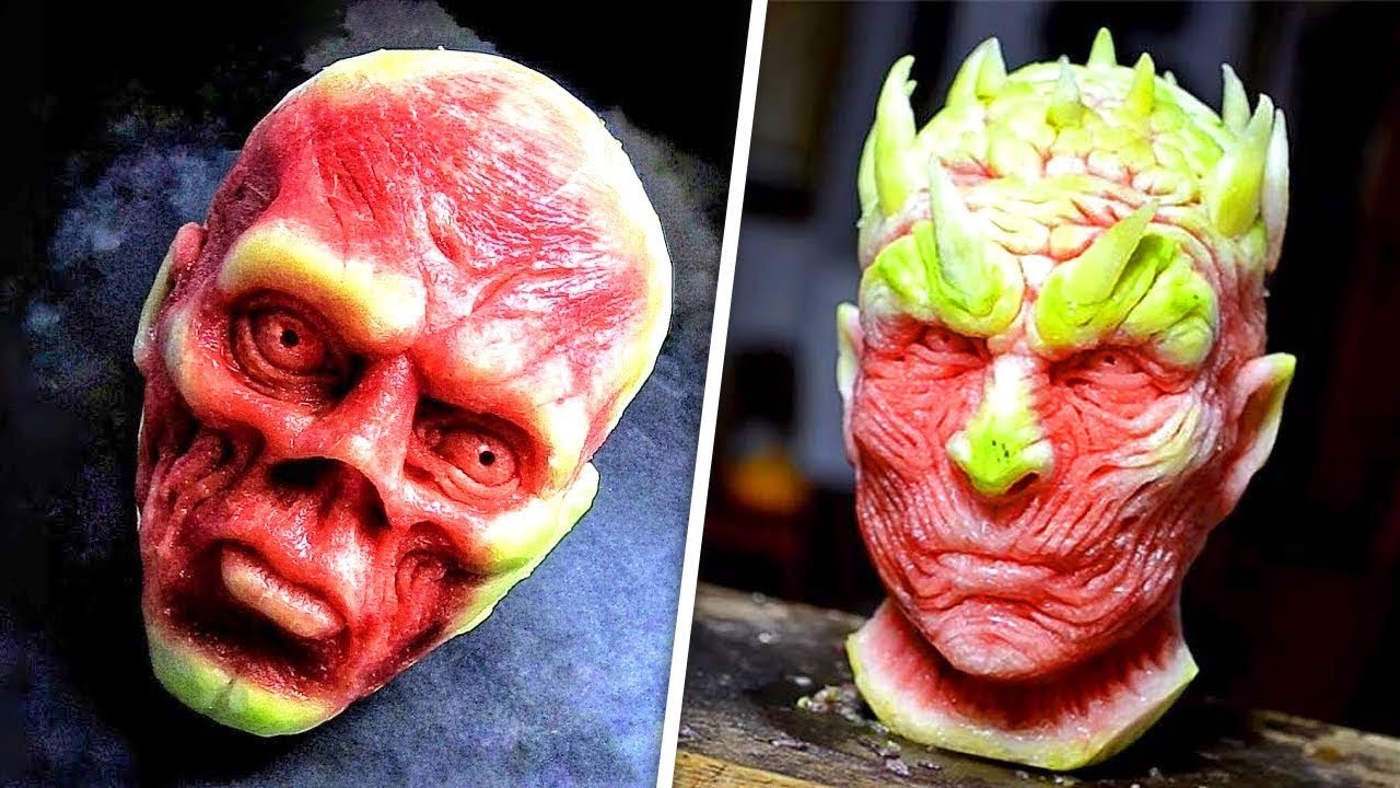 What can be done from vegetables and fruits.. - I share, Needlemen, Carving, Video, Longpost