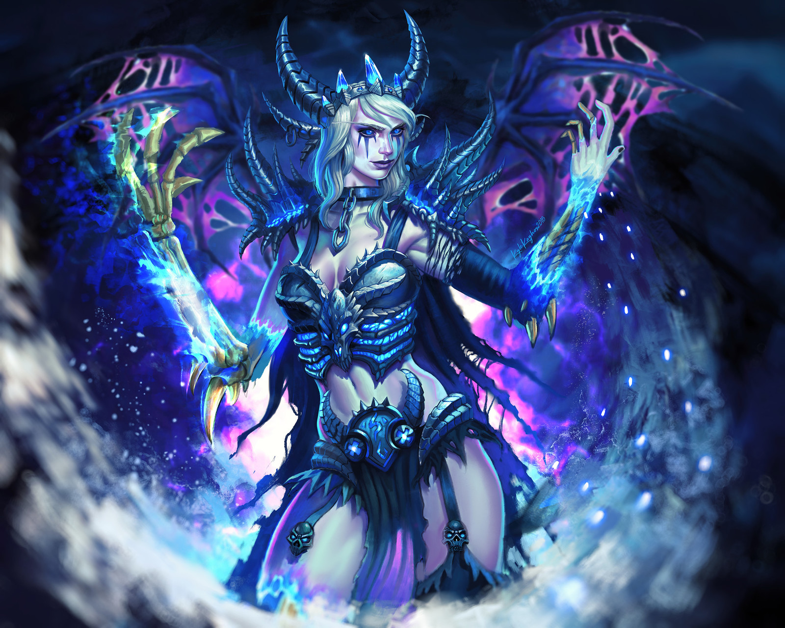 Sindragosa Art - Арт, Kyle Herring, WOW, World of Warcraft, Warcraft, Синдрагоса