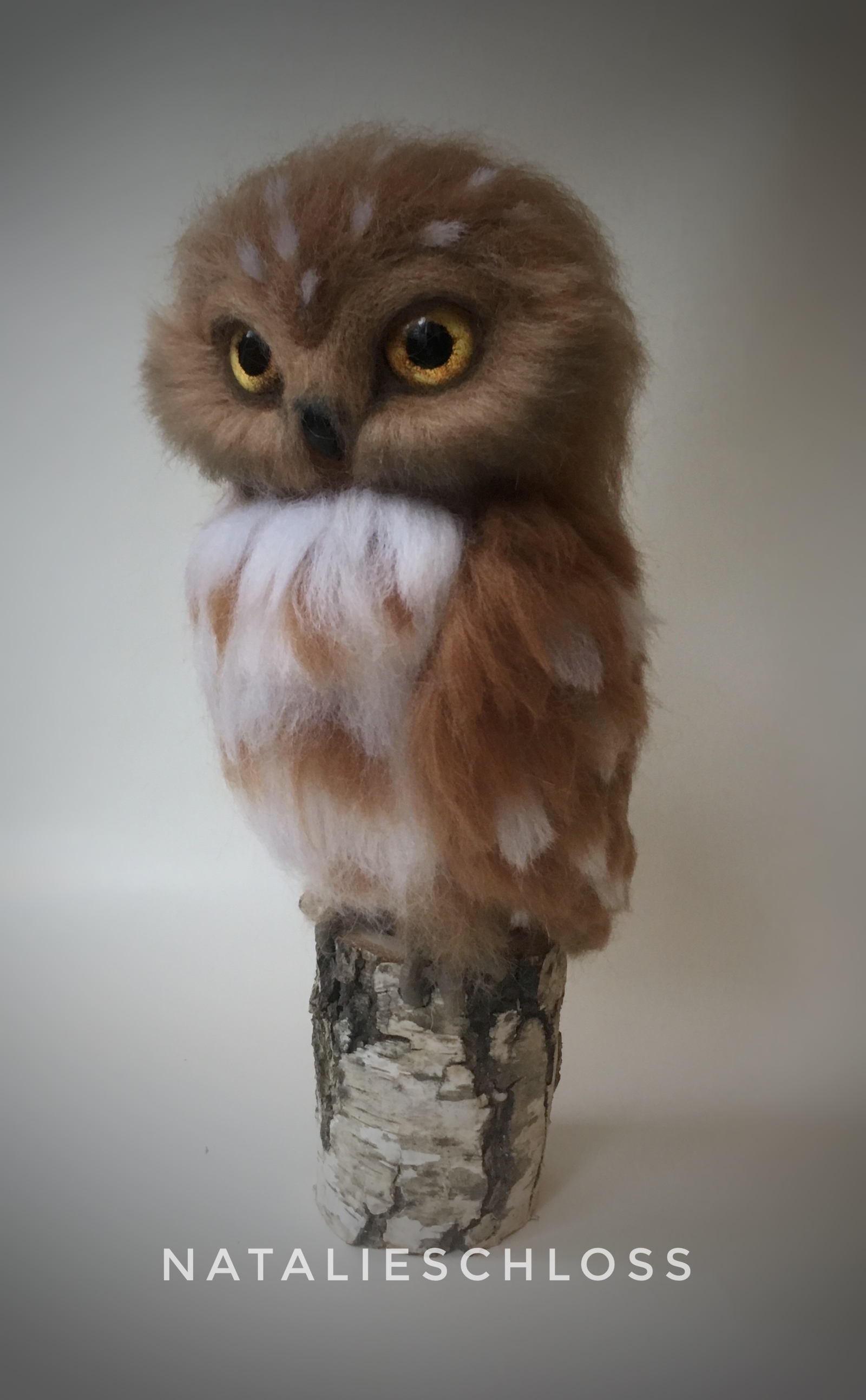Owlet. Dry felting. - My, Owl, Dry felting, Sparrow owl, Longpost