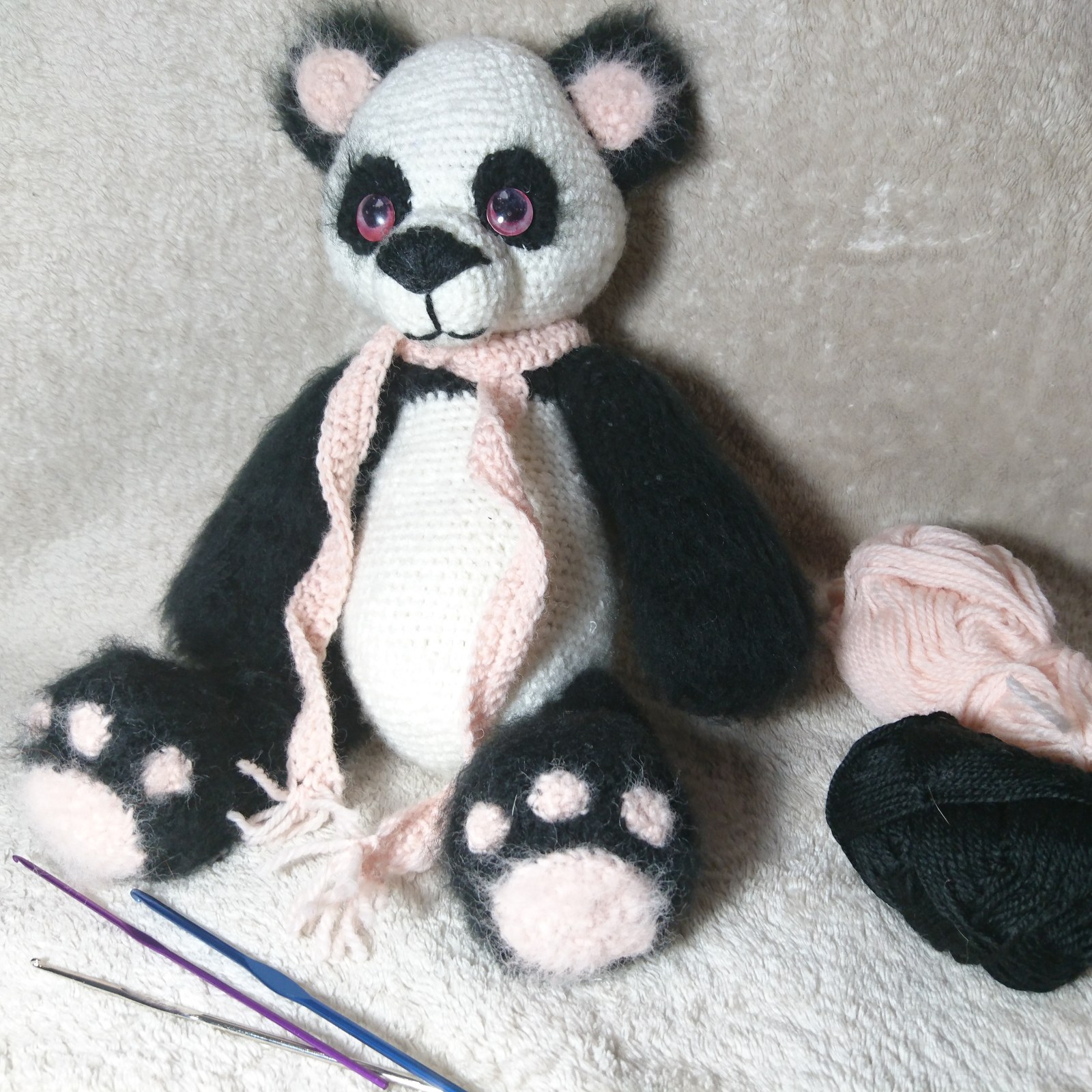 I knit a little. - My, Panda, My, Crochet