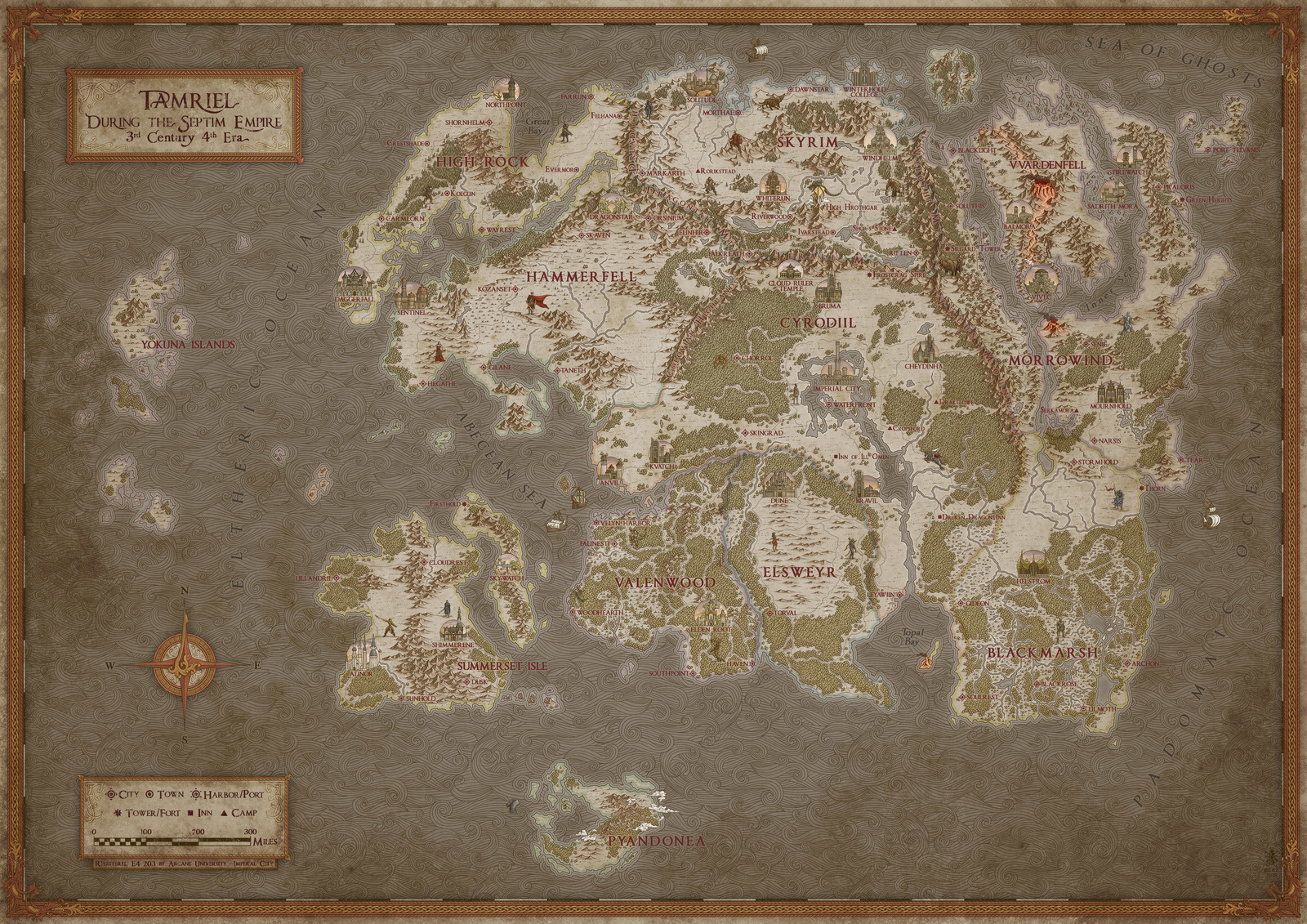 Tamriel - Tamriel, The elder scrolls, Geography